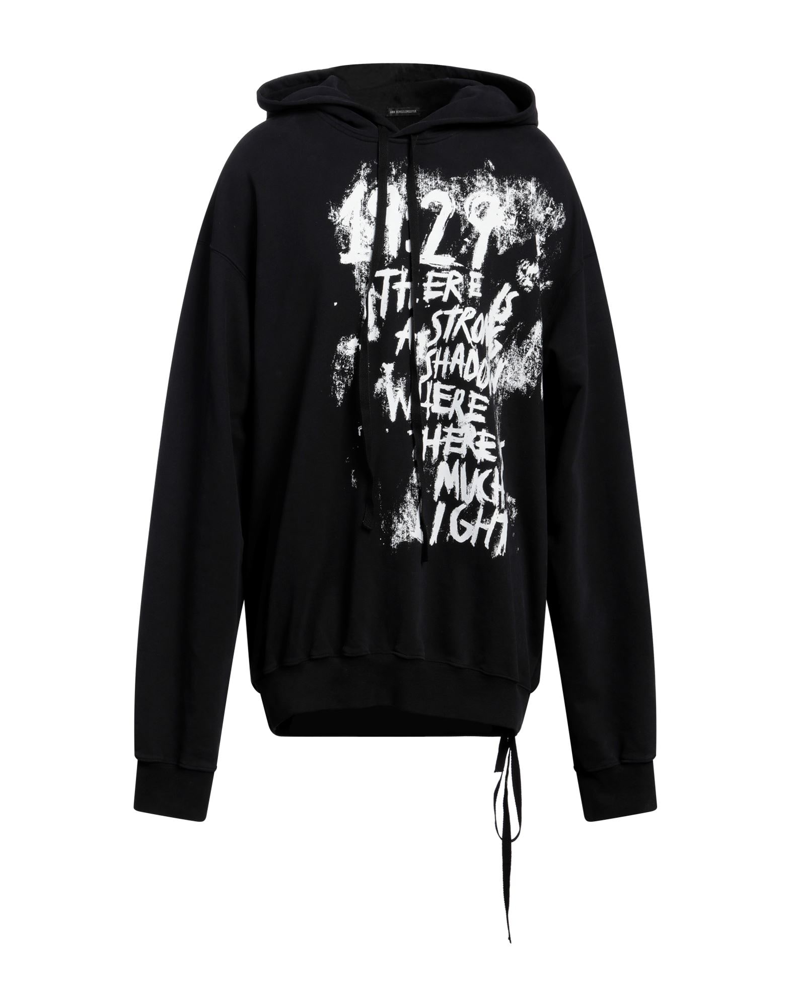 Black Men's Hooded Sweatshirt - 1