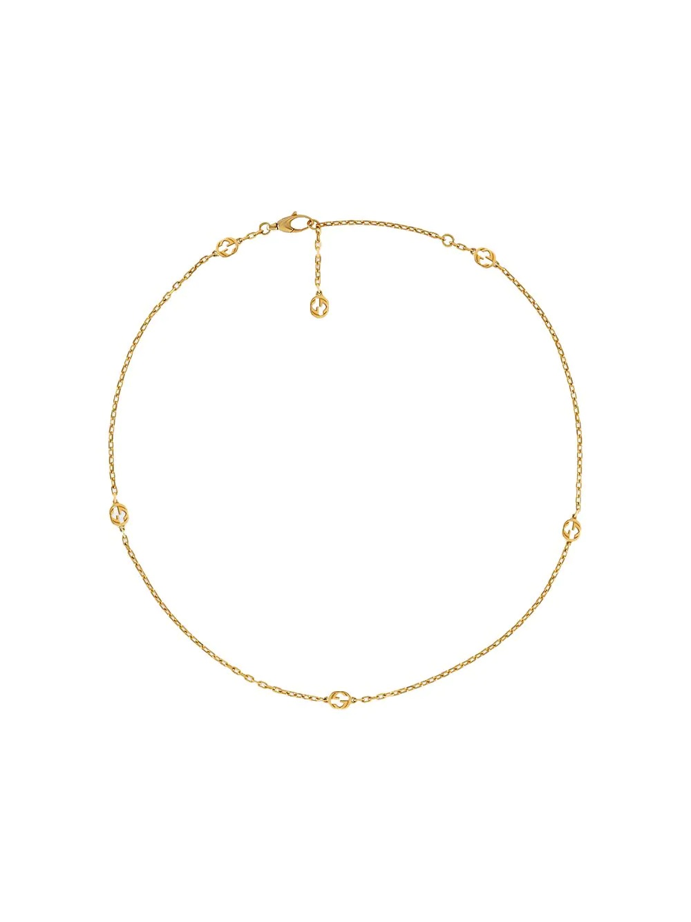 18kt yellow gold Interlocking G necklace - 1