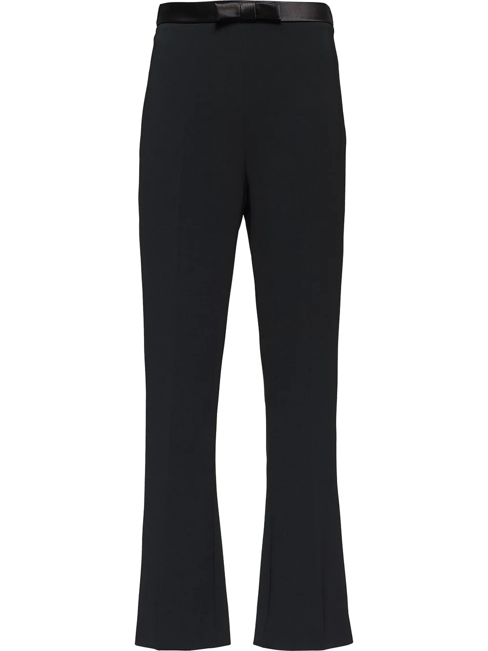 bow waistband cropped trousers - 1