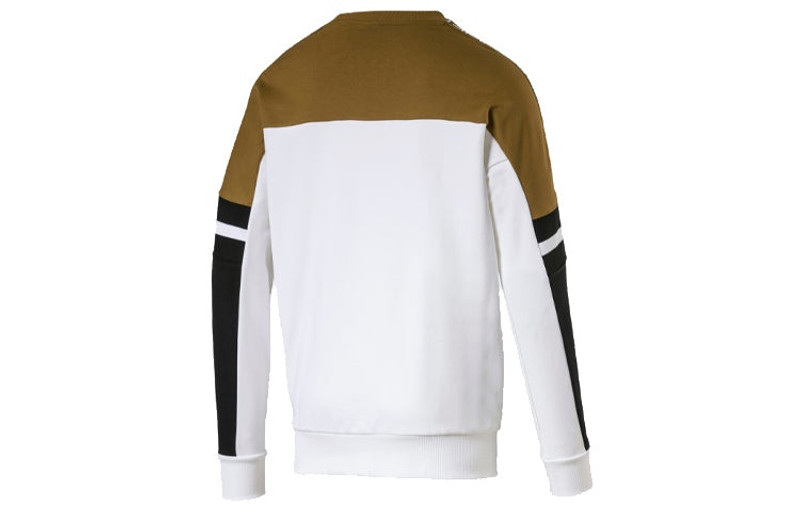 PUMA PUMA Logo Printing Colorblock Round Neck White 595872-02 outlook