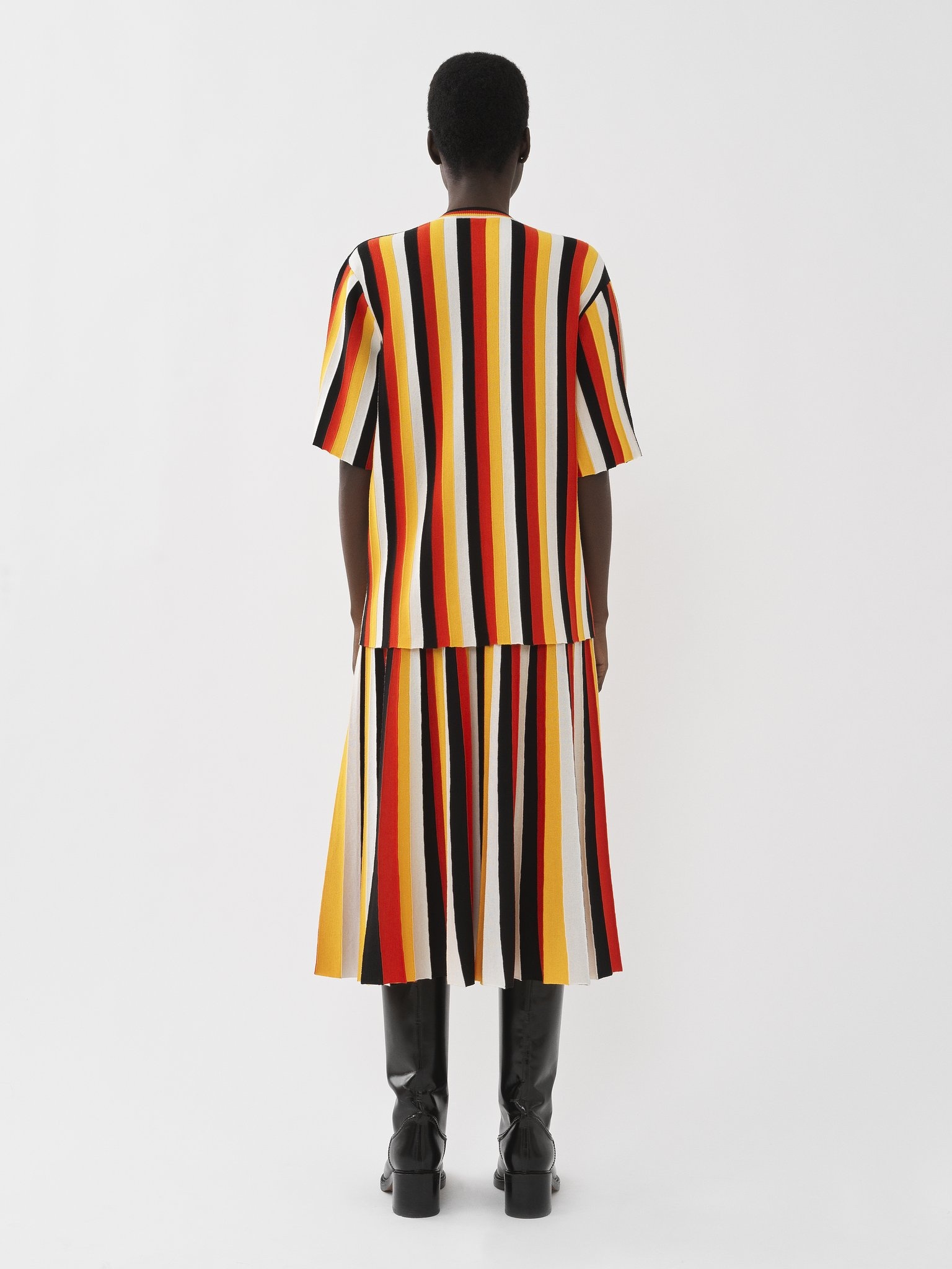 PLEATED MID-LENGTH SKIRT - 4