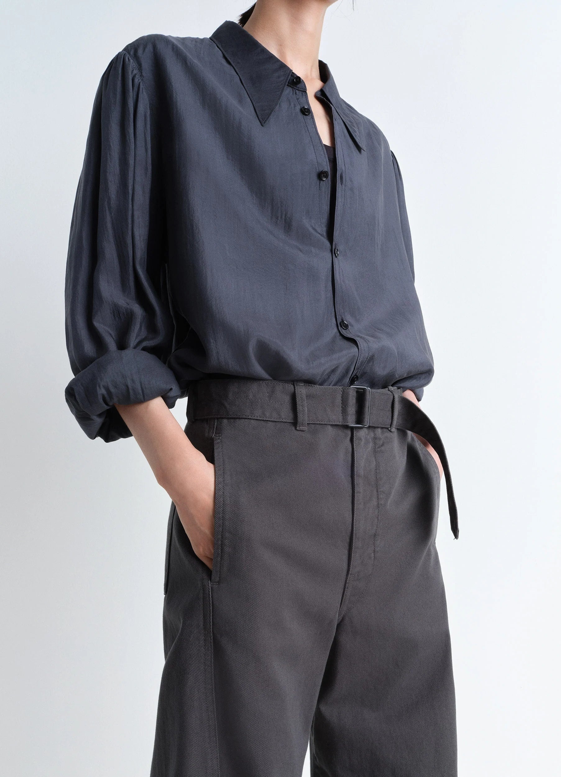 TWISTED BELTED PANTS - 3