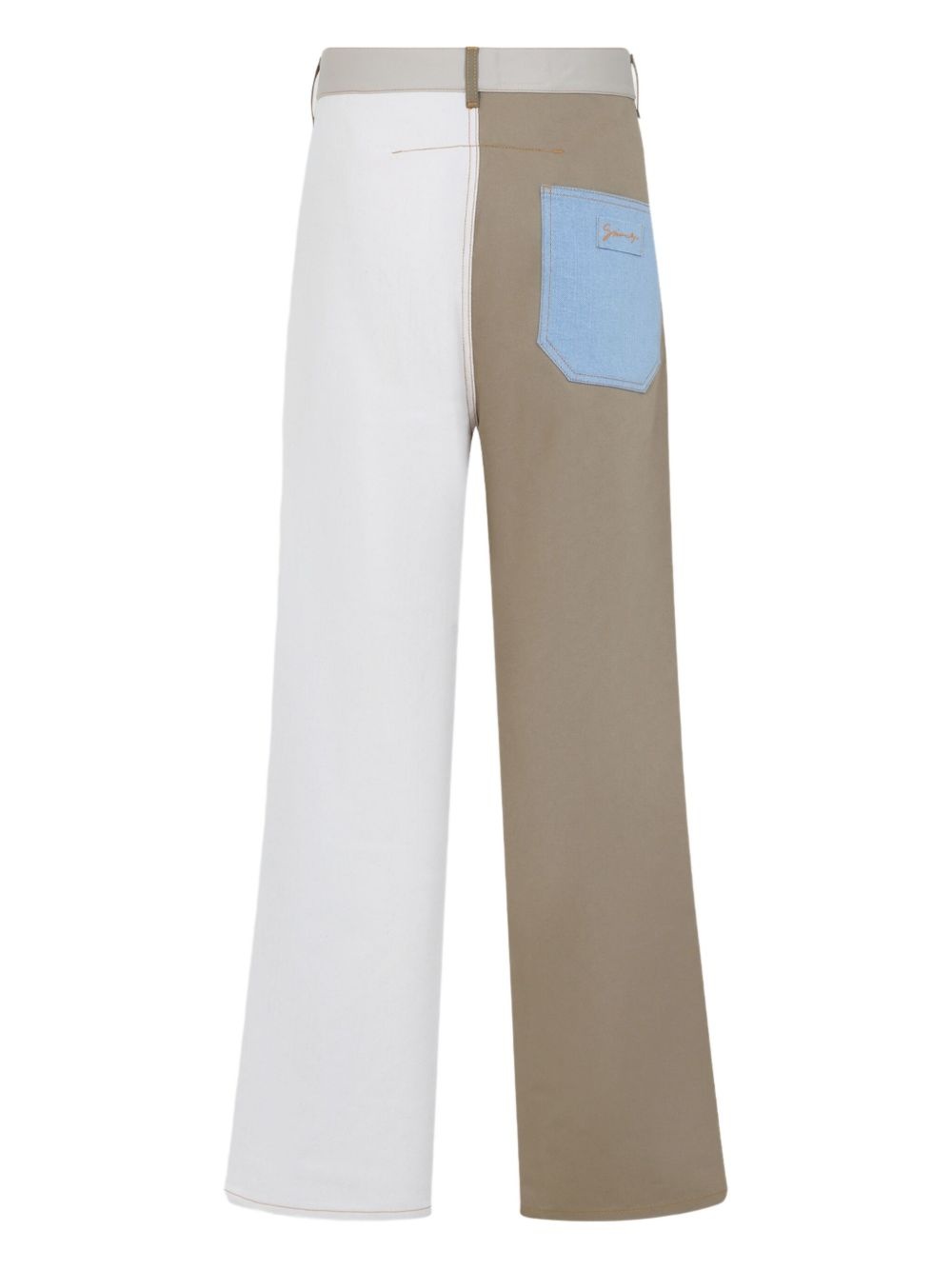 colour-block wide-leg trousers - 2