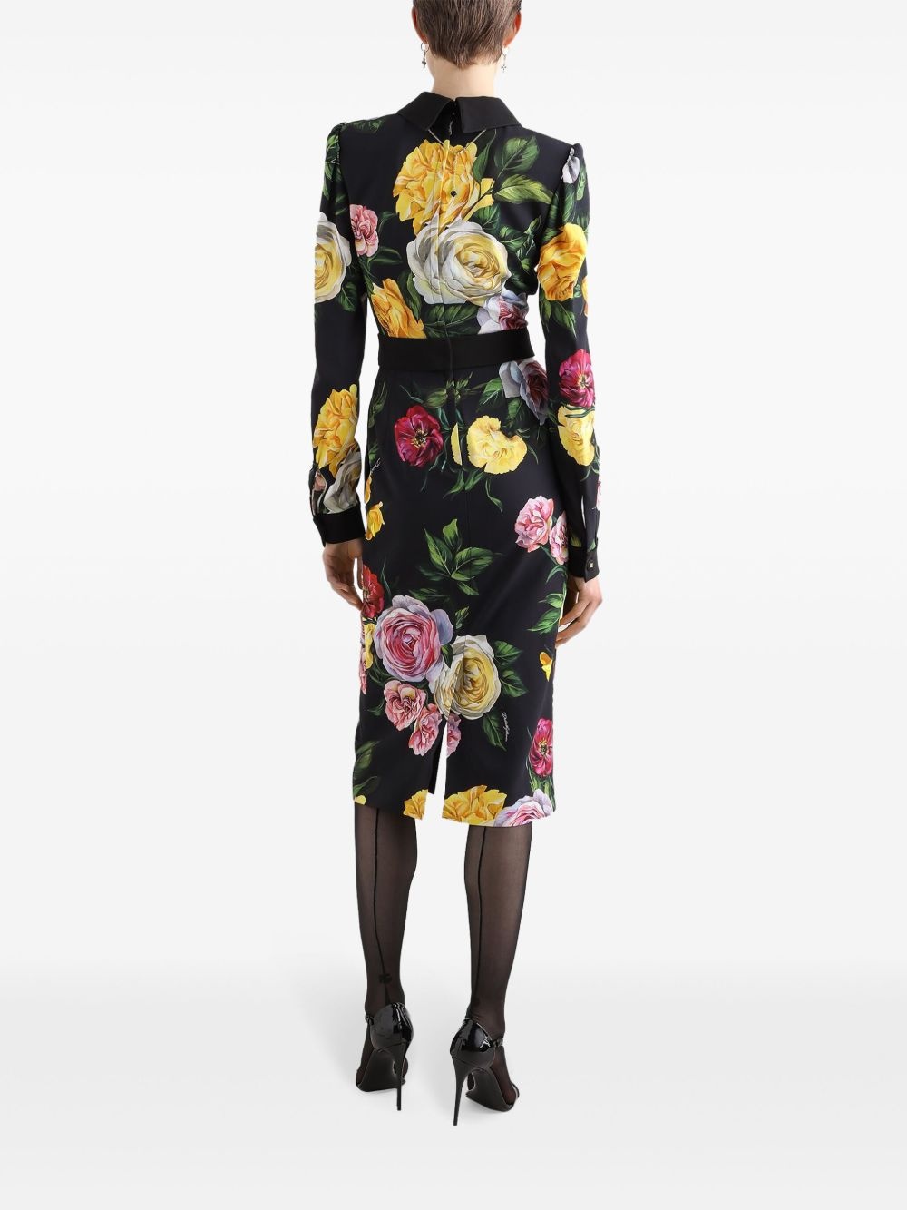 floral-print shirtdress - 3