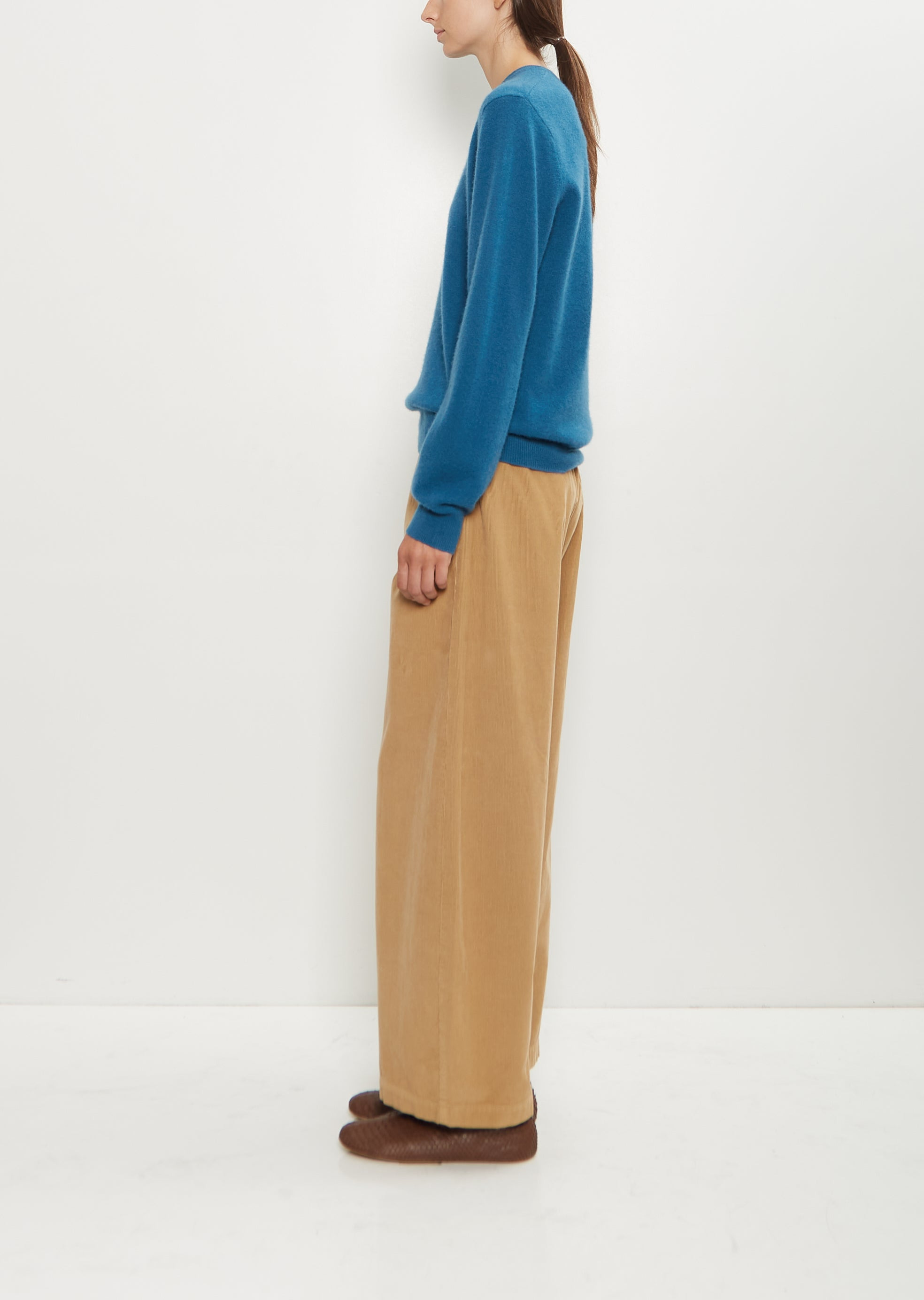 Cashmere Mini R-Neck Sweater — Deep Blue - 2