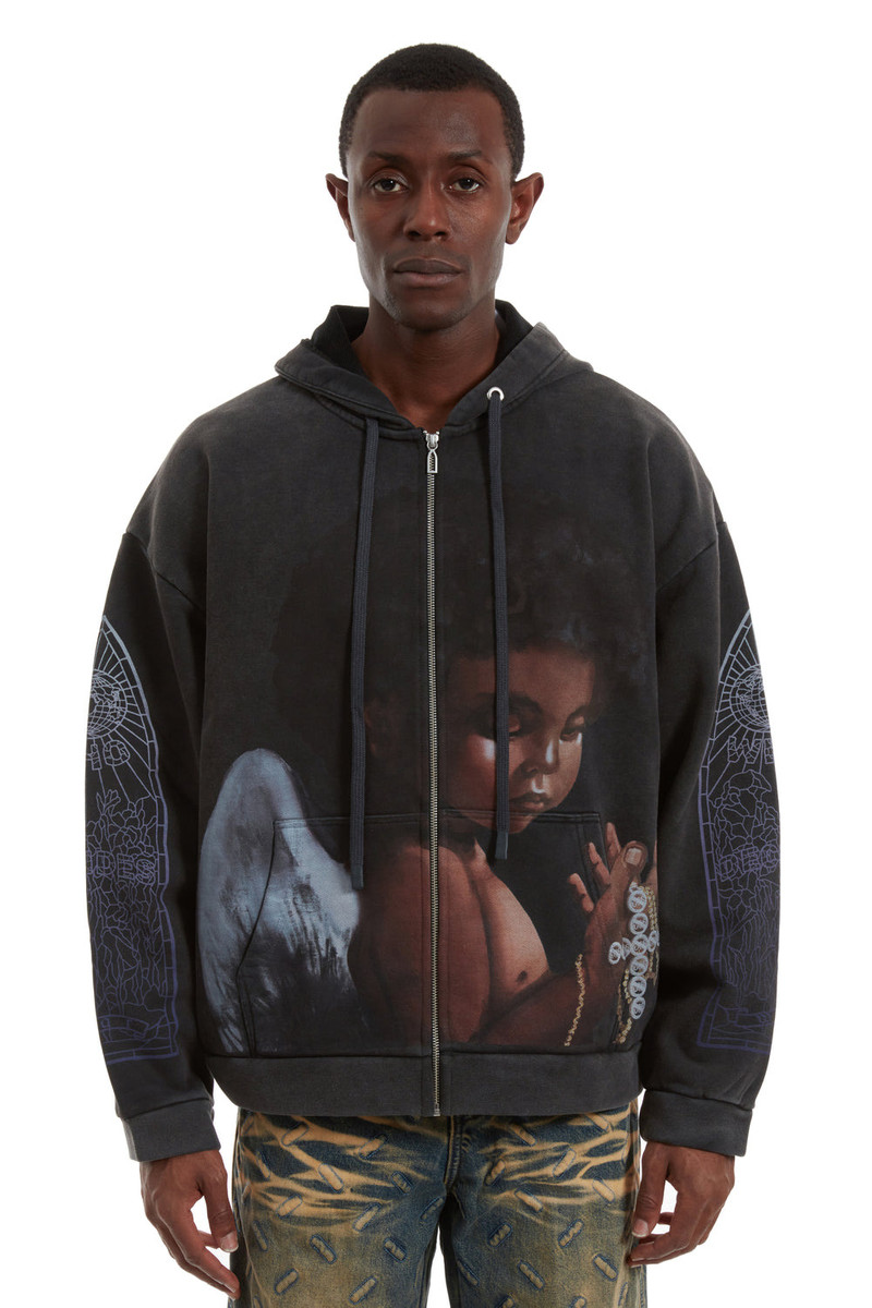 SACRED BEING ZIP UP COAL 3