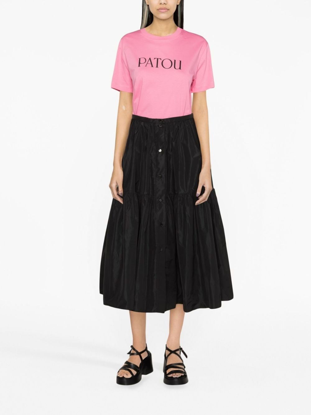 logo-print organic cotton T-shirt - 2