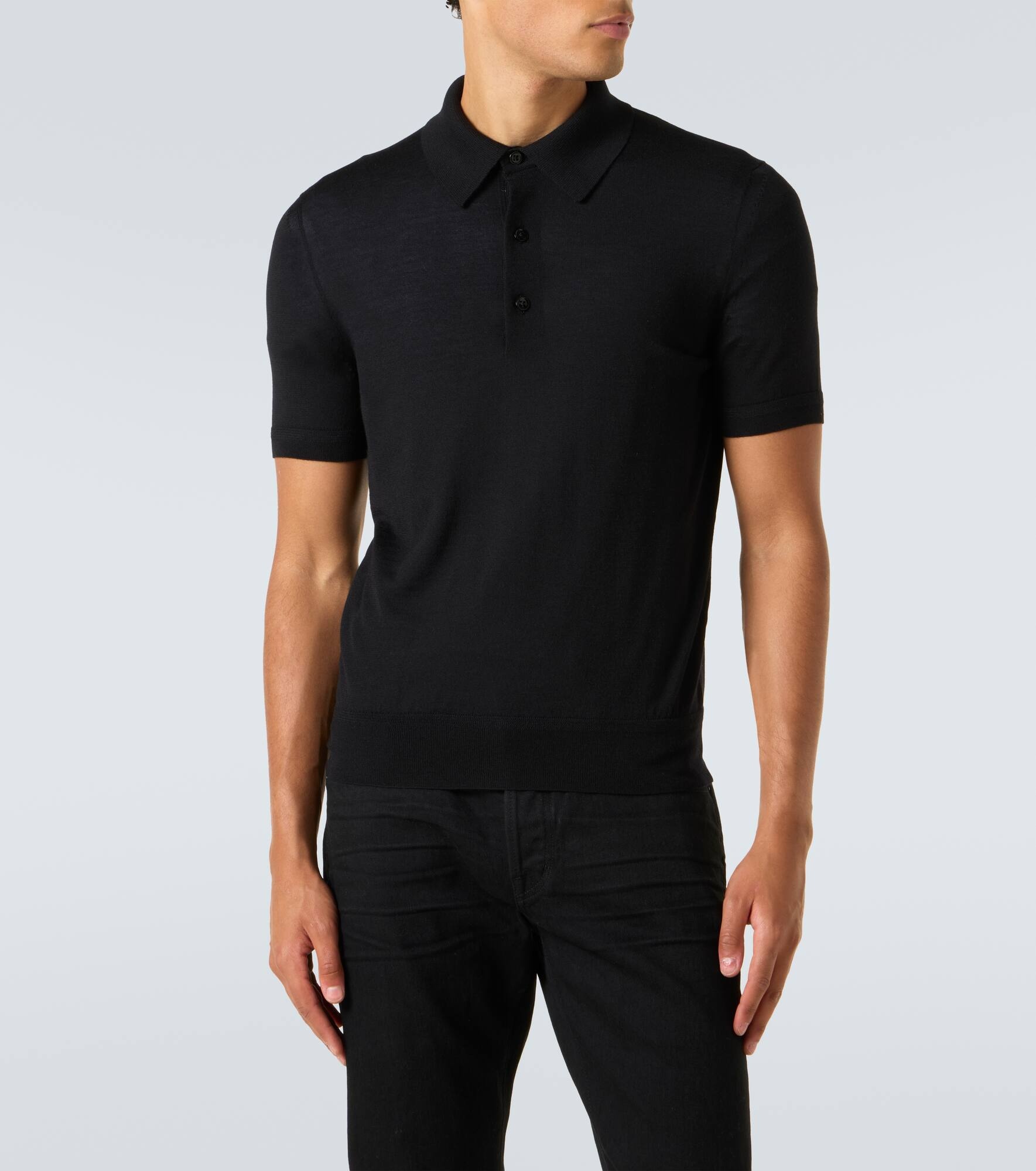 Cashmere and silk polo shirt - 3