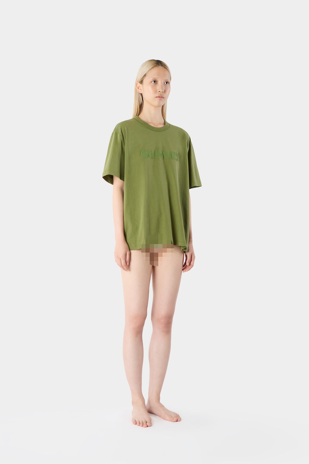 BIG LOGO SPRAYED T-SHIRT / military green - 5