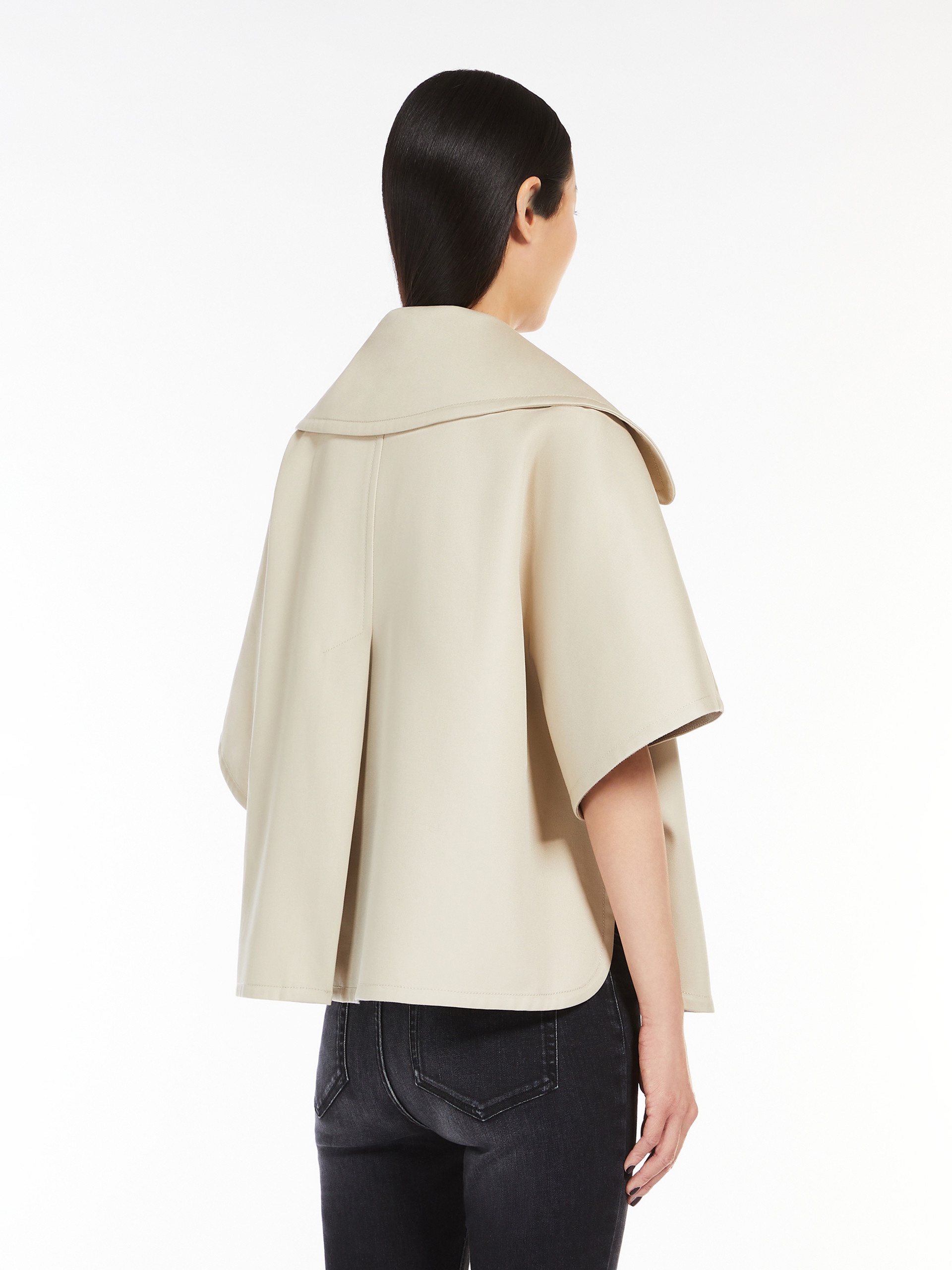 VEGGIA Cotton gabardine cape - 4