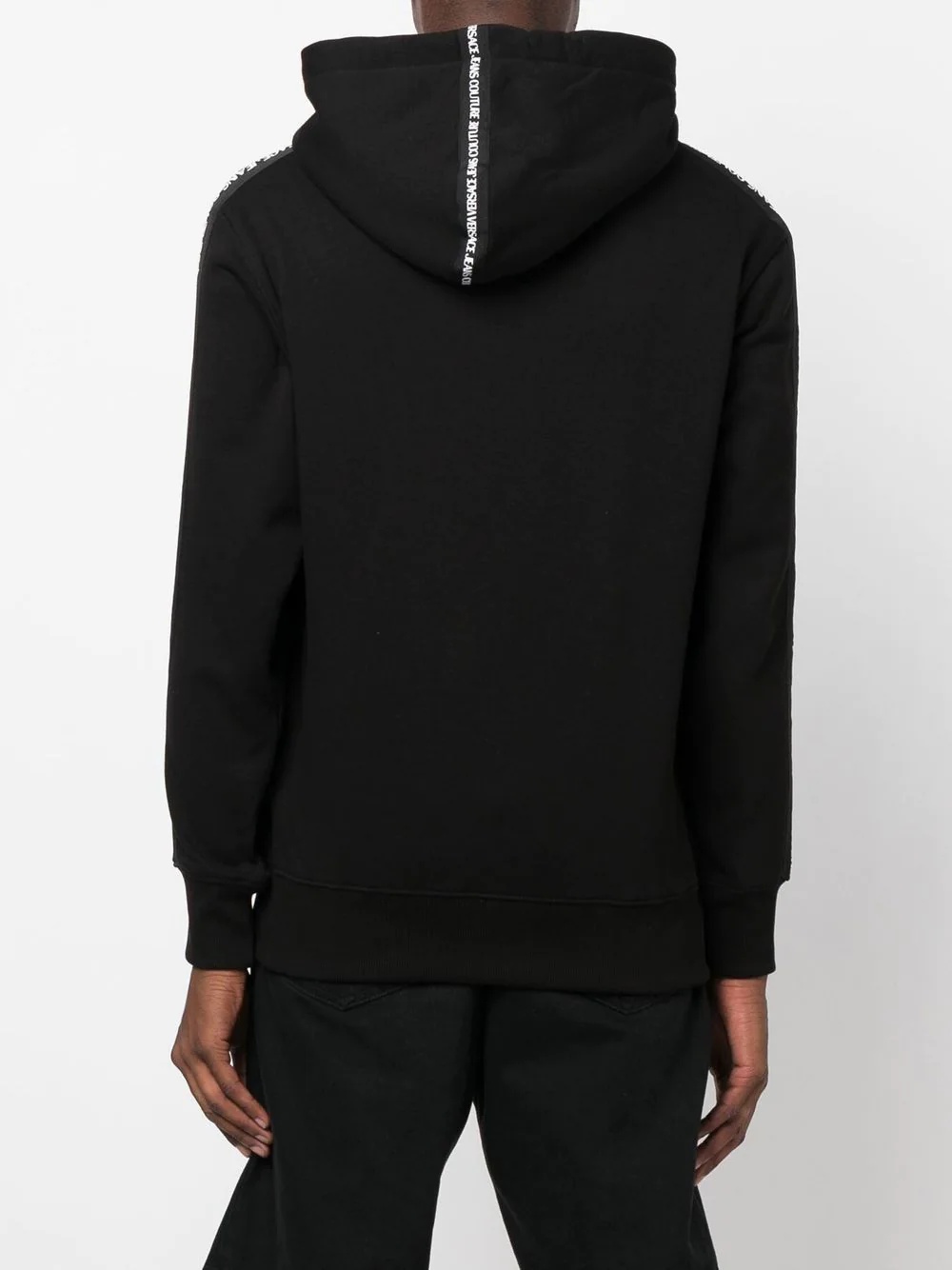logo-tape pullover hoodie - 4