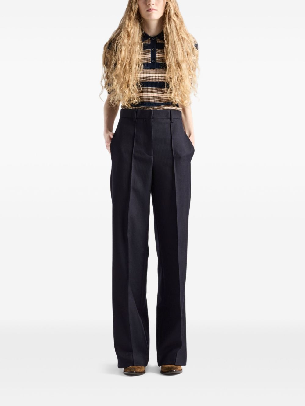 striped-pattern polo shirt - 2