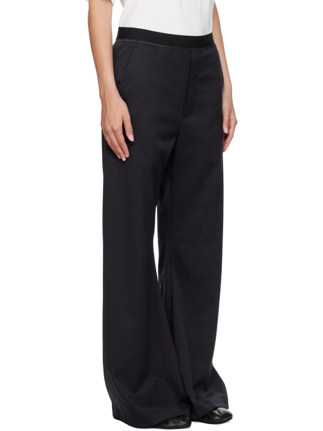 Navy Elasticized Trousers - 2