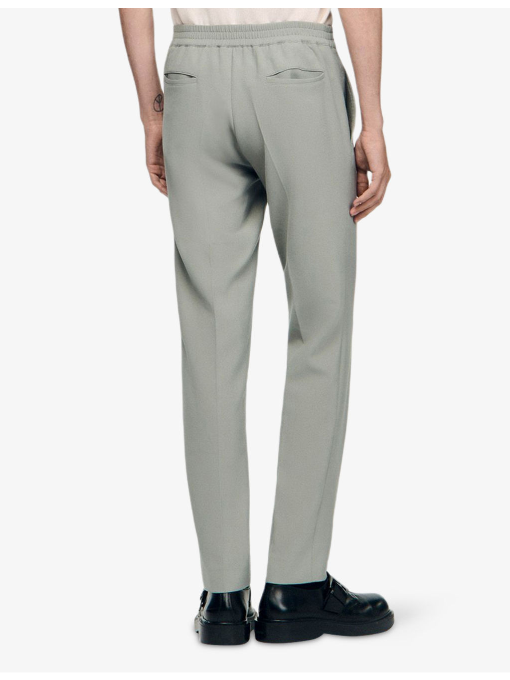 High-rise stretch-jersey trousers - 4