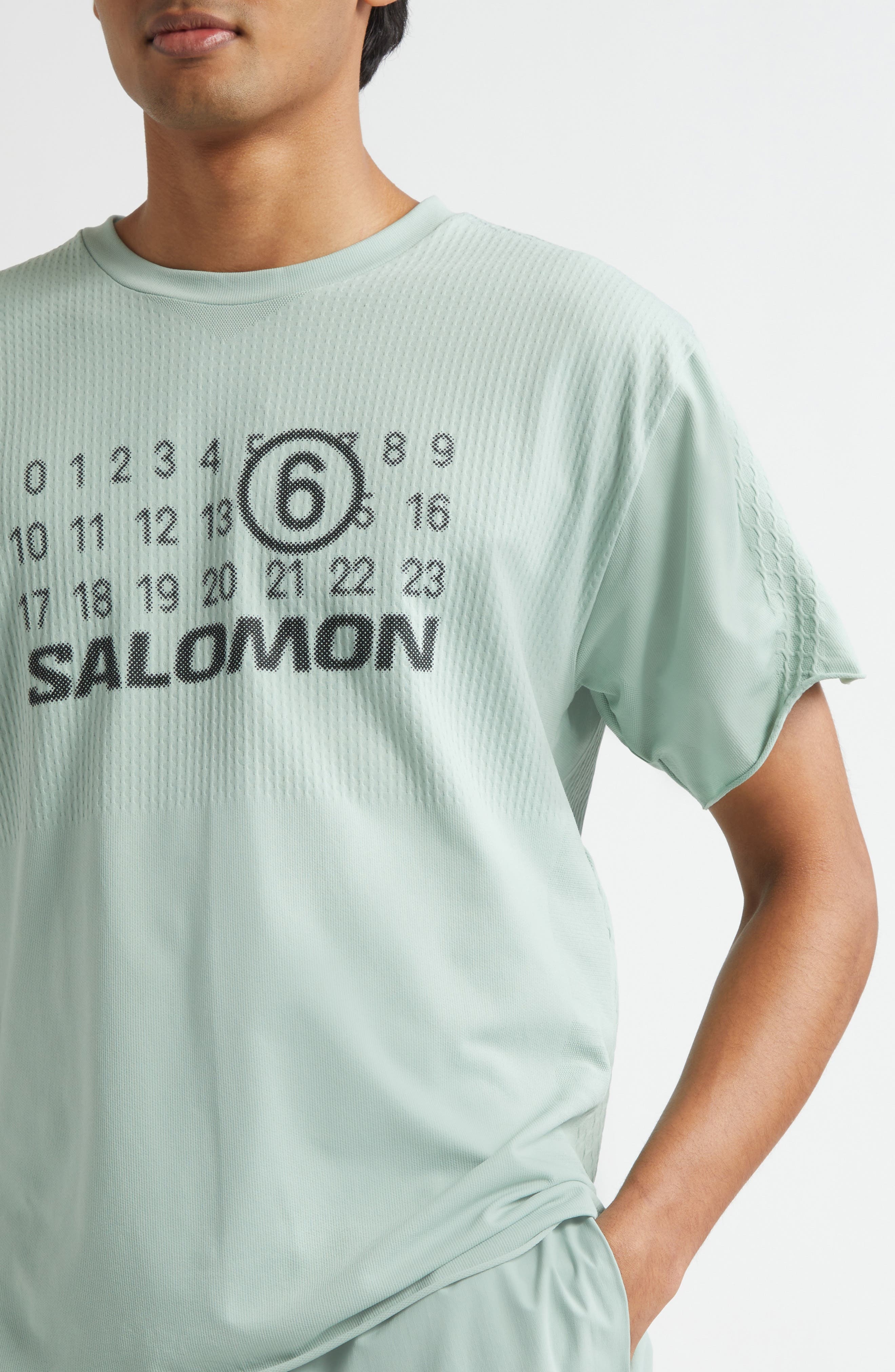 MM6 Maison Margiela x Salomon Numeric Logo Performance T-Shirt in Jadeite at Nordstrom - 5