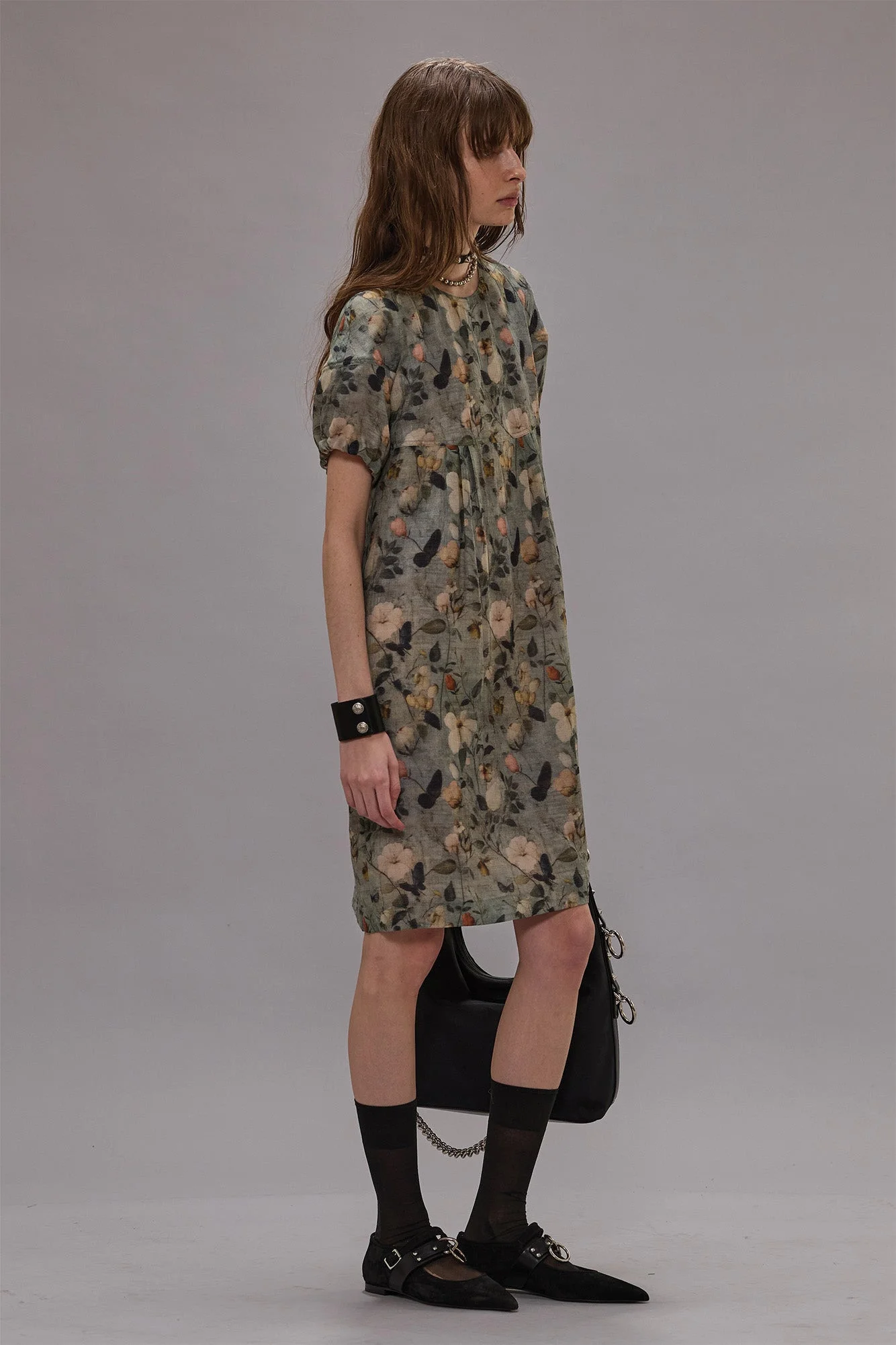 RAGLAN SLEEVE BABYDOLL DRESS - 1