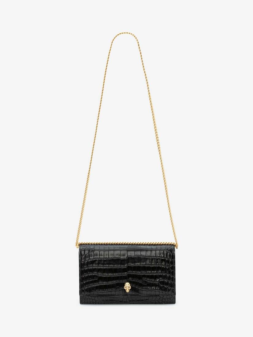 Medium Skull Bag in Black - 5