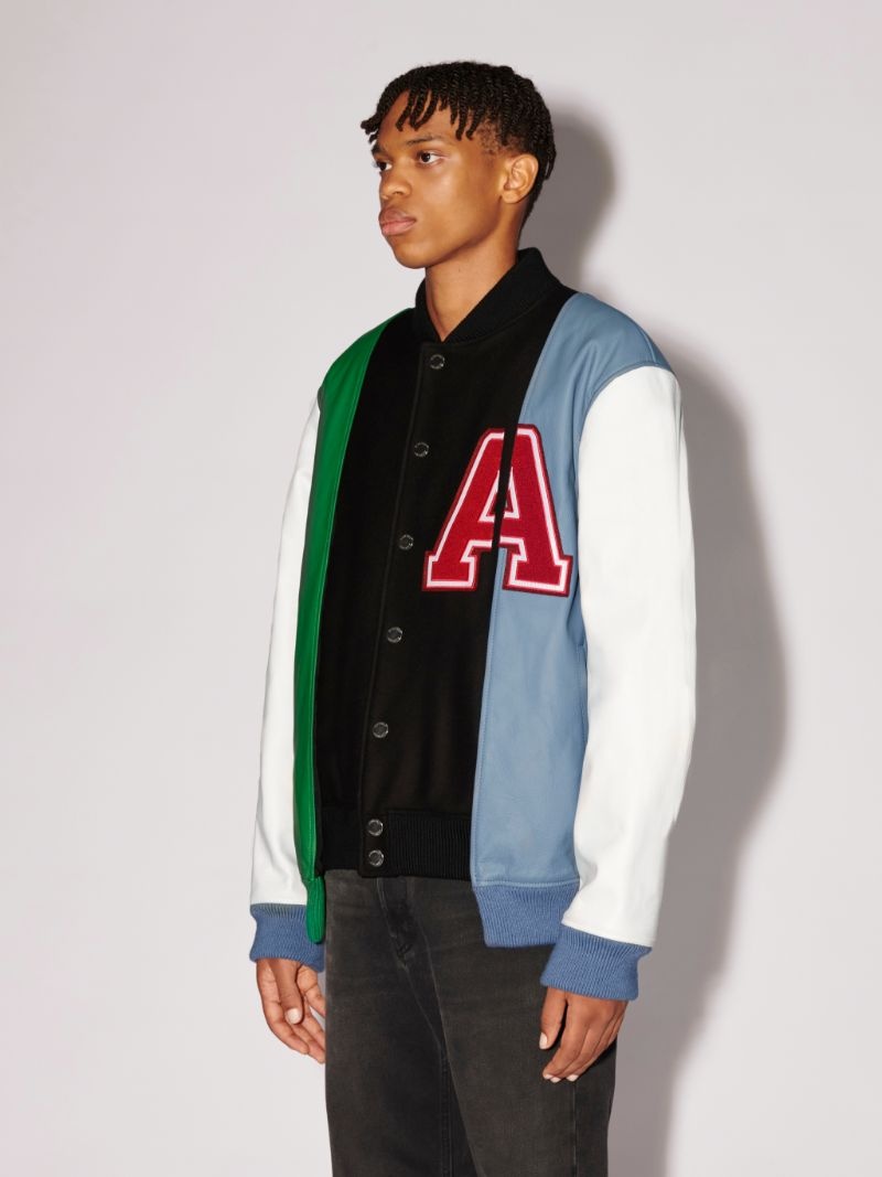 layered varsity jacket - 5