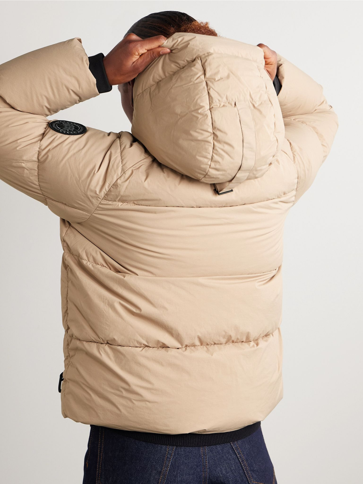 Junction hooded quilted shell down jacket Beige - 4