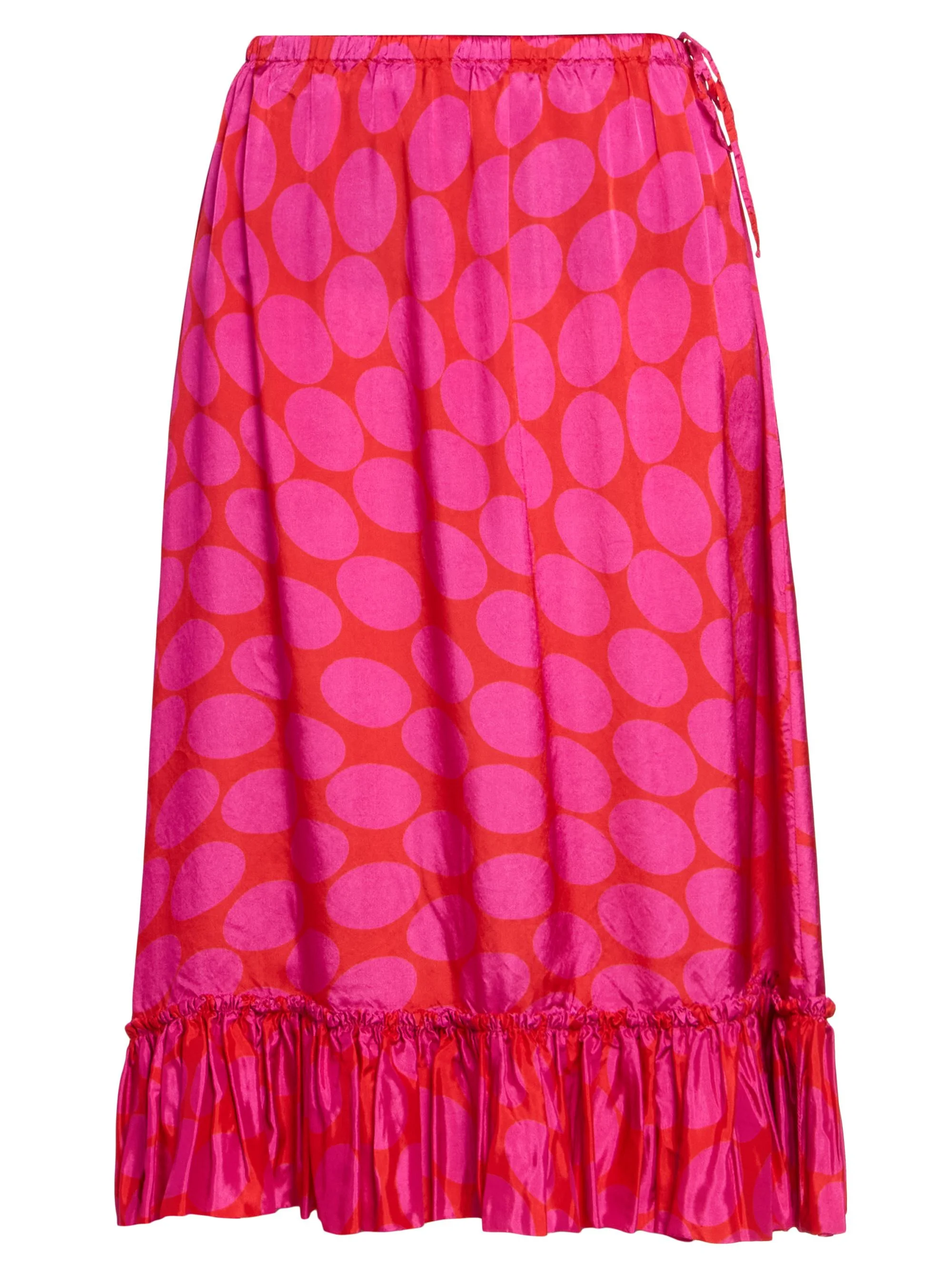 Women's Samila Fountain Of Eggs Ruffle Midi-Skirt - Fuchsia - 1