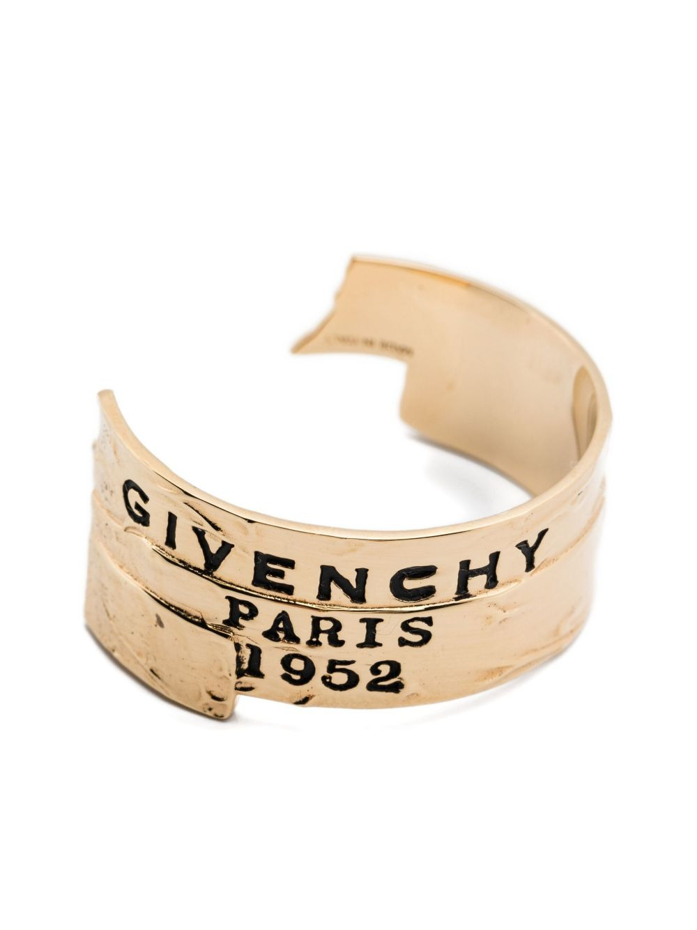logo-engraved hoop earrings - 4