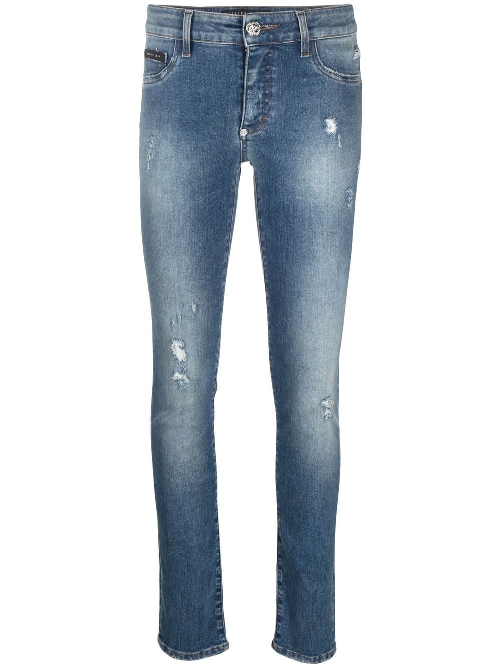 high-rise skinny-cut jeans - 1