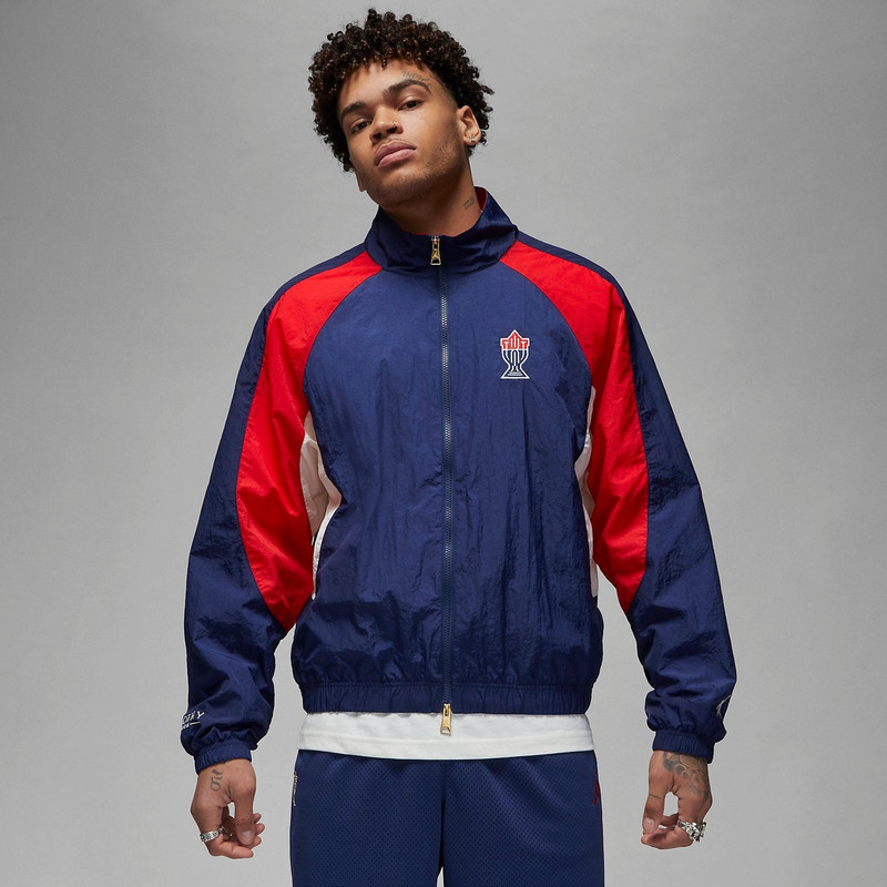 Jordan Air Jordan x Trophy Room USA Woven Track Jacket 'Navy Red' DR2954-410 outlook
