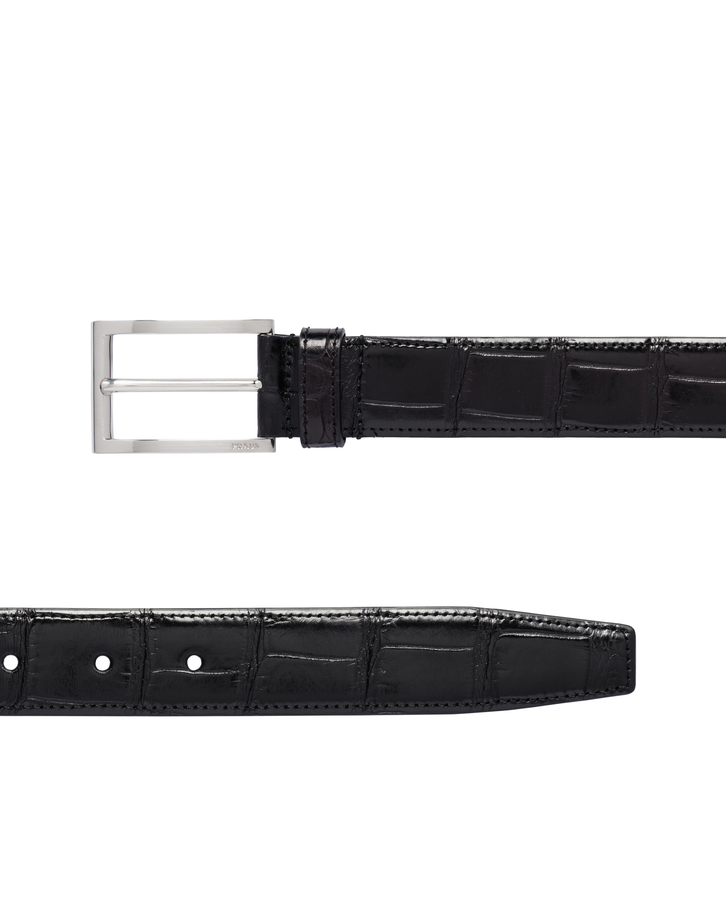 Crocodile Leather Belt - 3