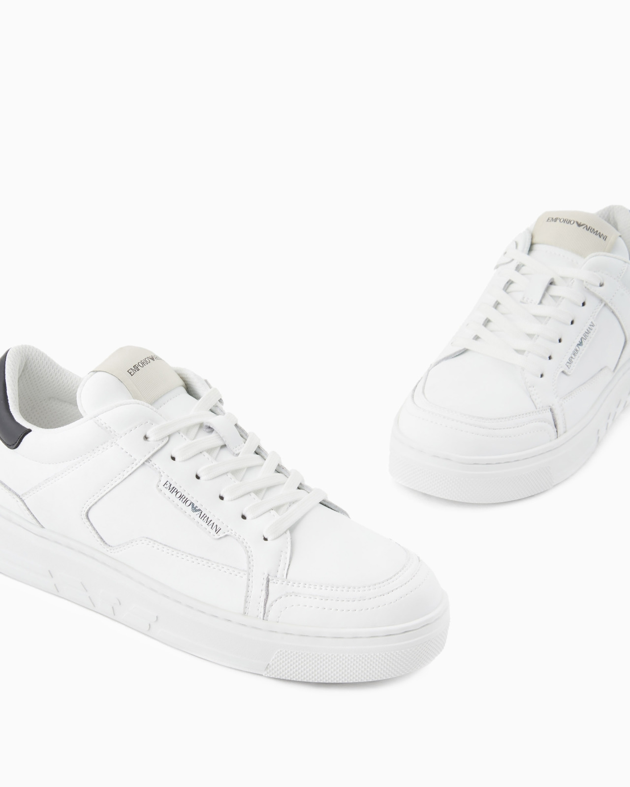 Leather sneakers with back eagle - 5