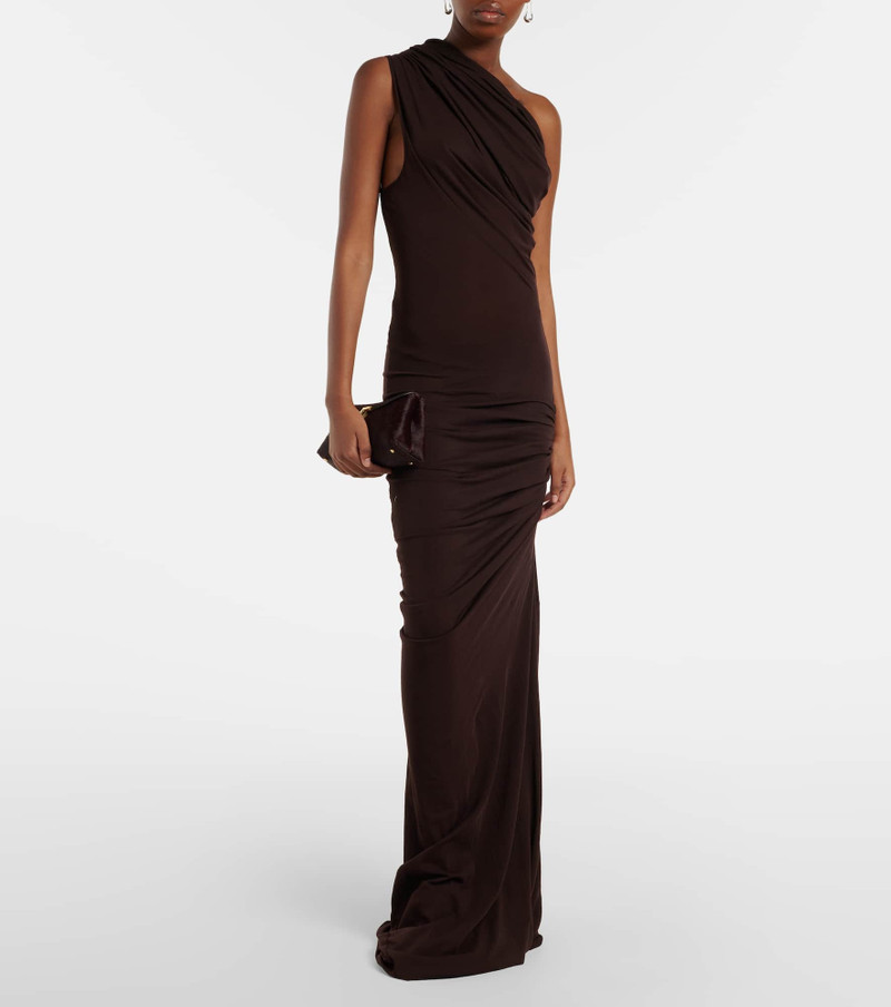 entire studios One-shoulder cotton-blend jersey gown outlook