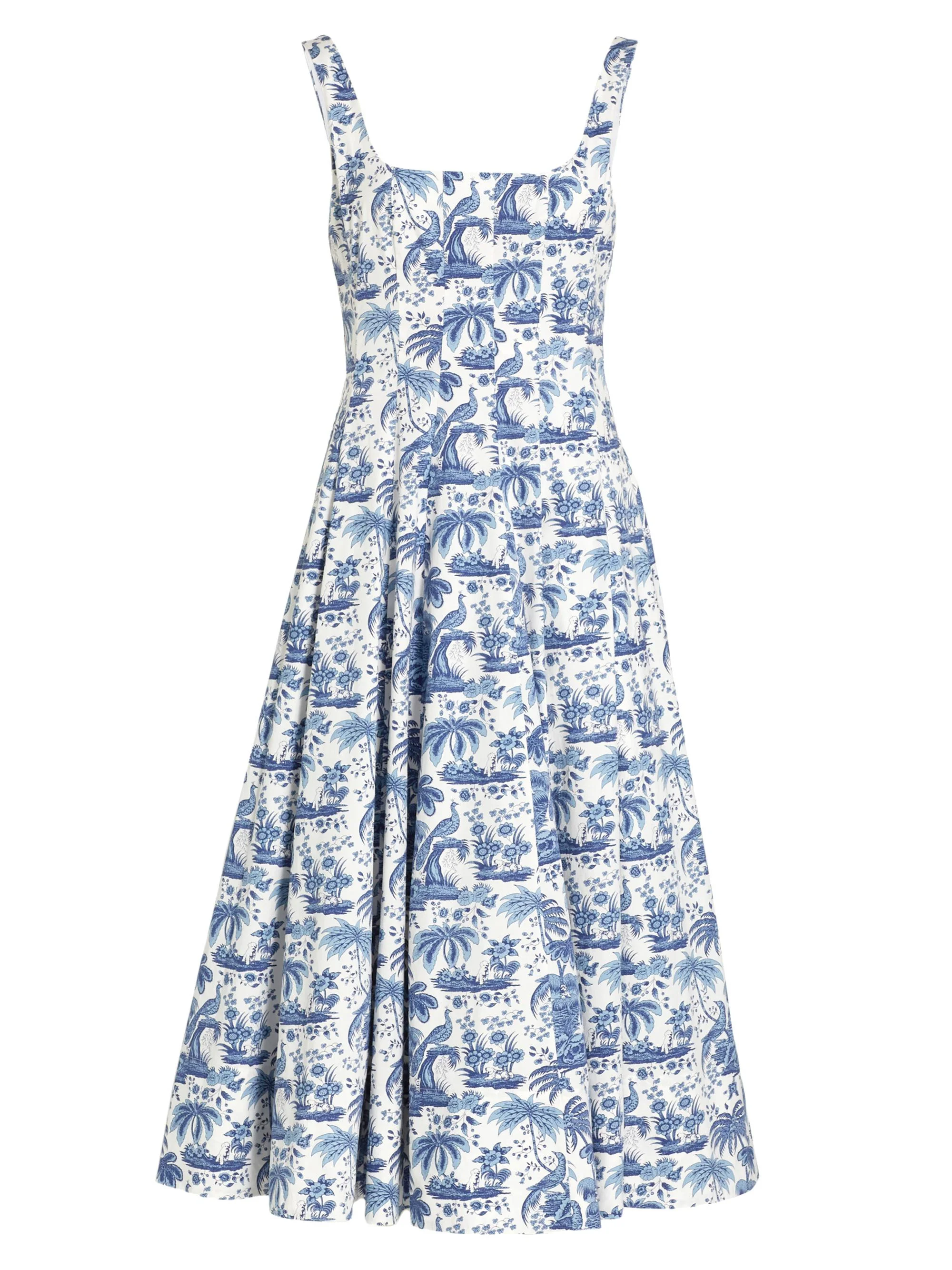 Women's Wells A-Line Dress - China Blue Toile - 1