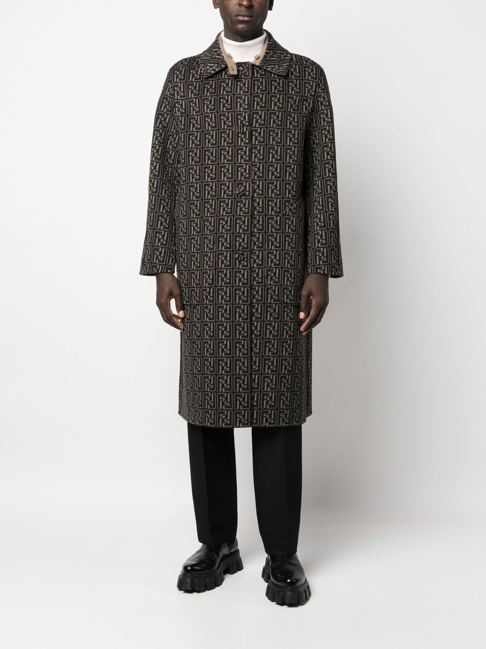 belted wool coat - 6