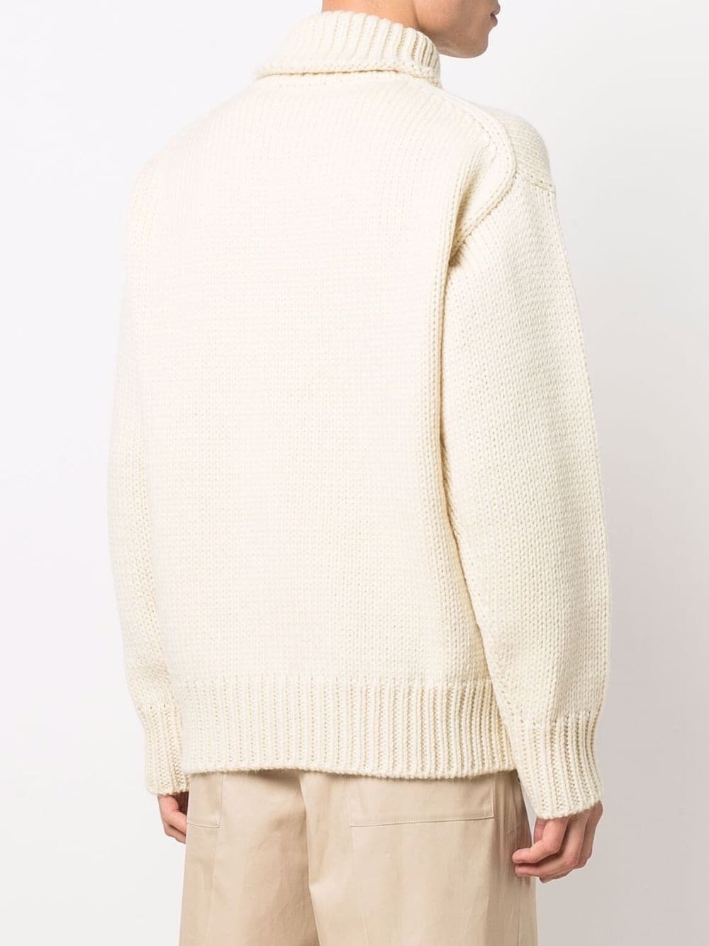 roll neck knitted jumper - 4