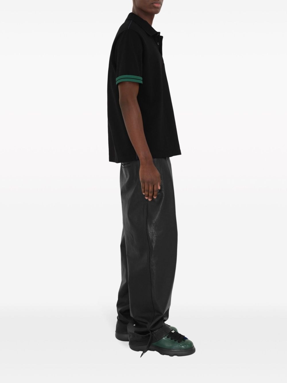 striped-cuffs polo shirt - 3