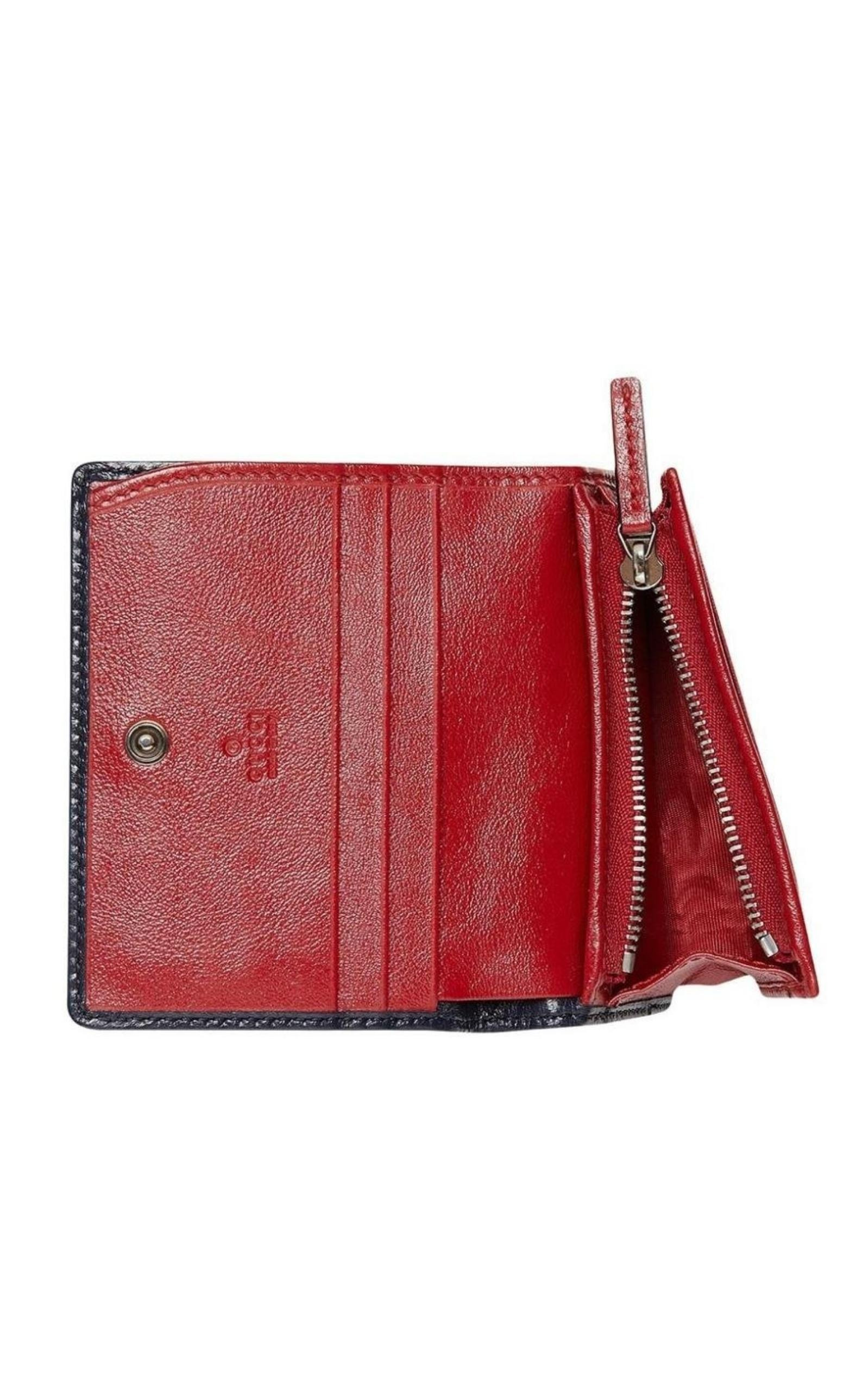 Blue Gg Marmont Multicolor Wallet - 3