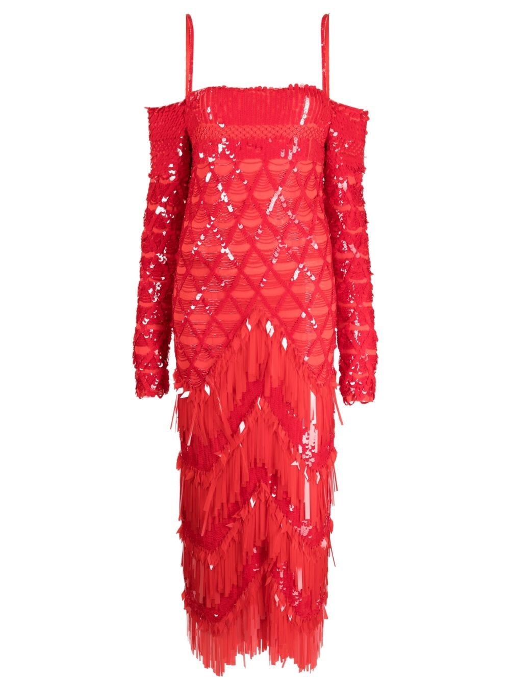 Jada sequin-design midi dress - 1