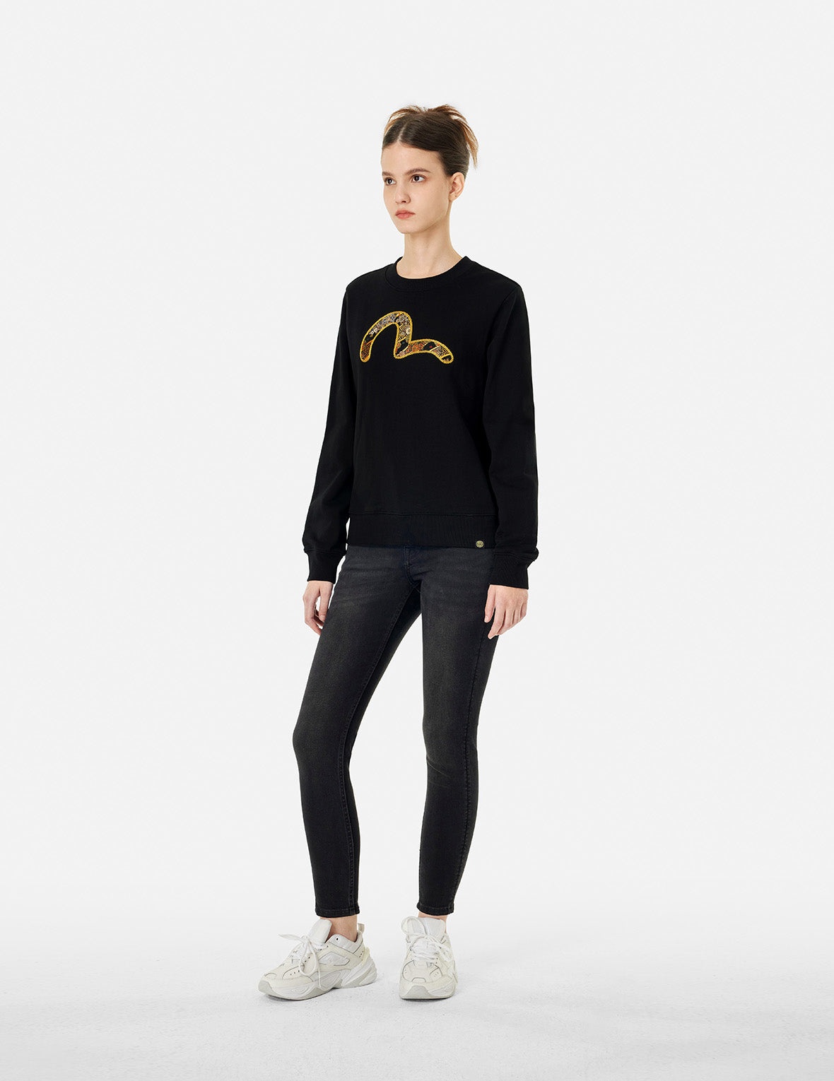 Seagull Brocade Appliqué and Logo Embroidery Regular Fit Sweatshirt - 3