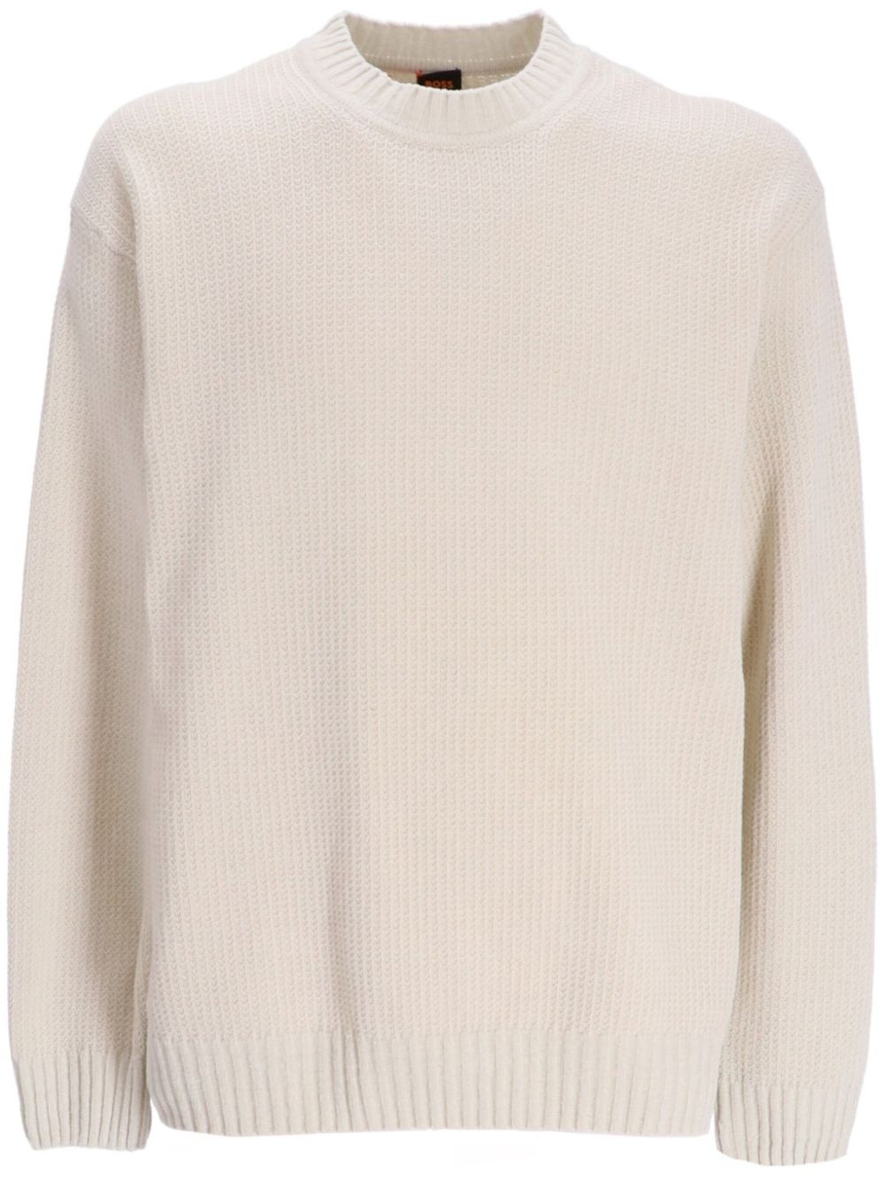 ribbed-knit cotton jumper - 1