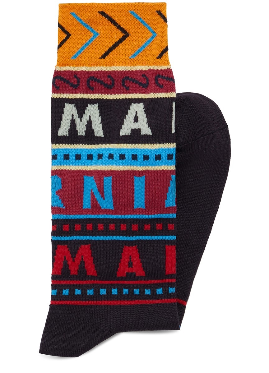 Cotton Socks With Mixed Logos - 2