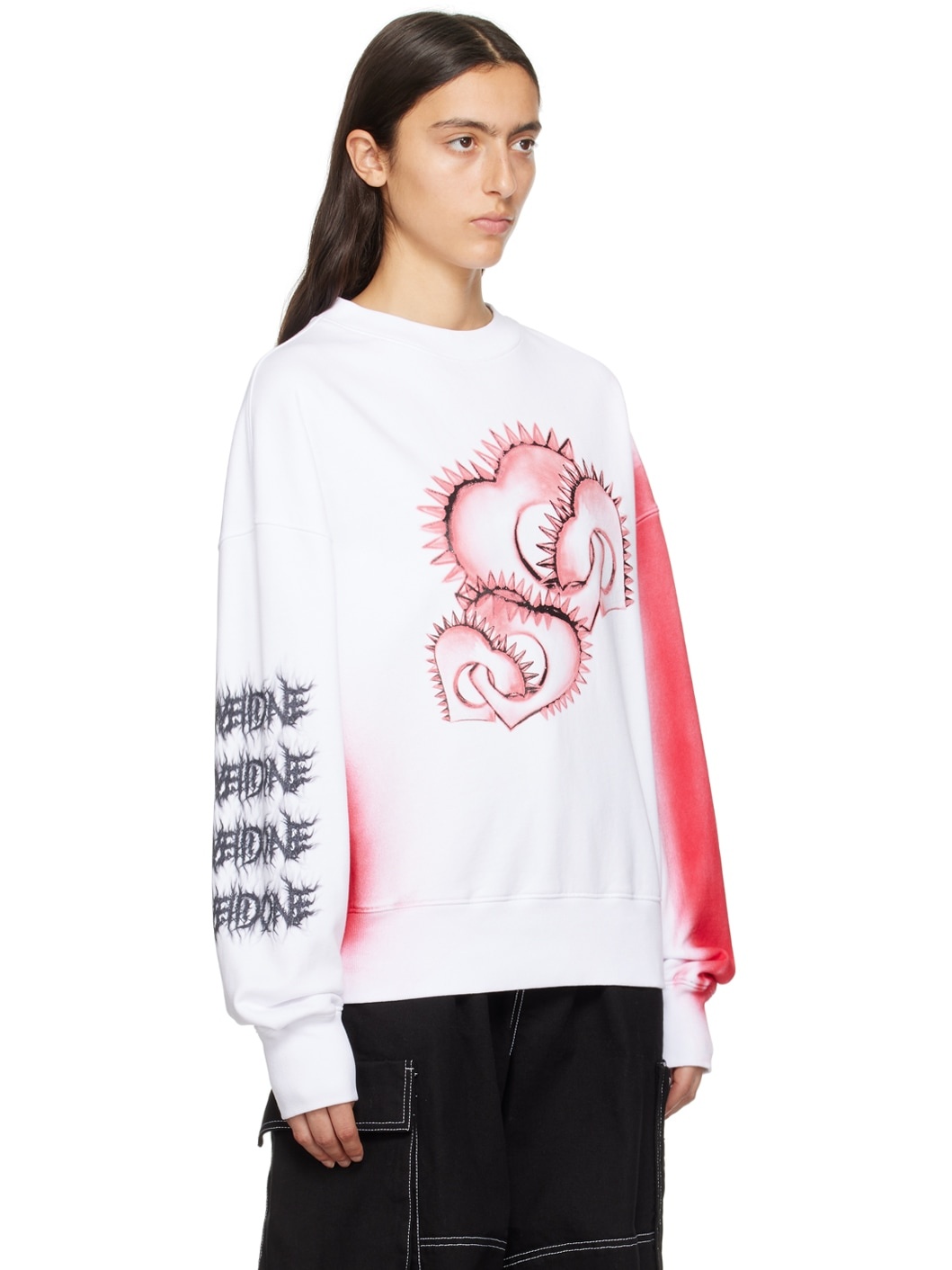 White Printed Sweatshirt - 2