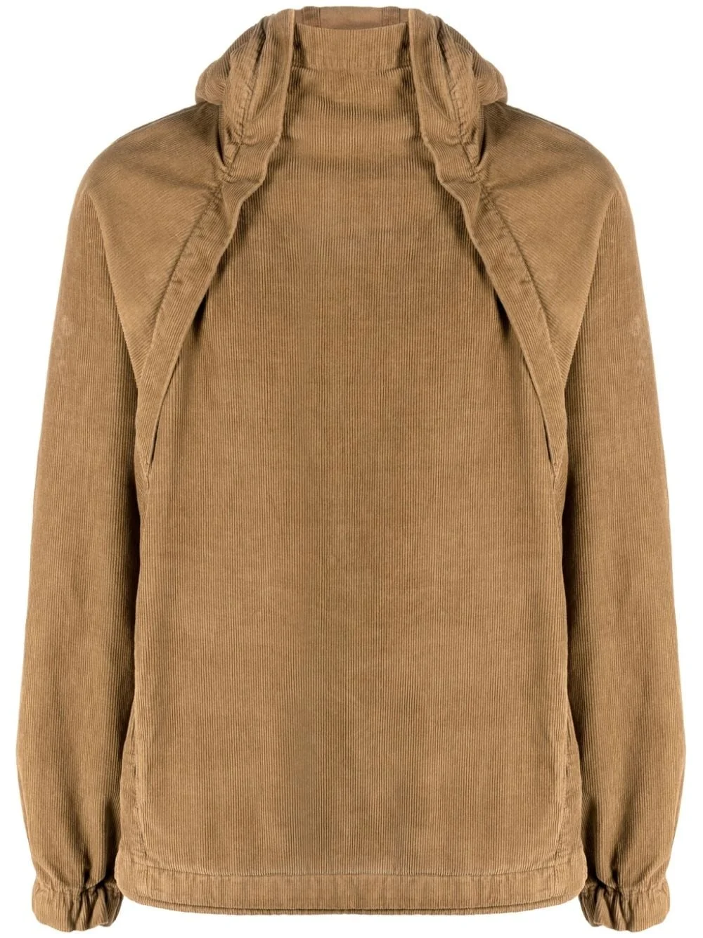 side-zip corduroy hoodie - 1