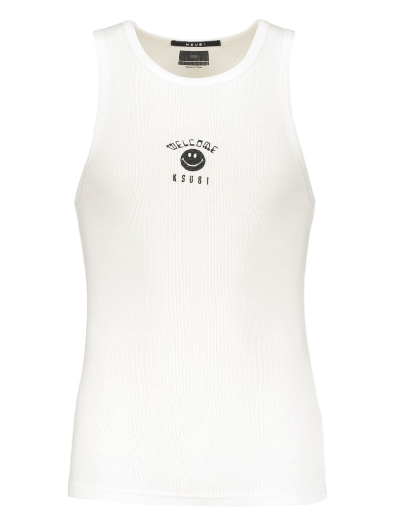 ribbed smiley-face tank top 1