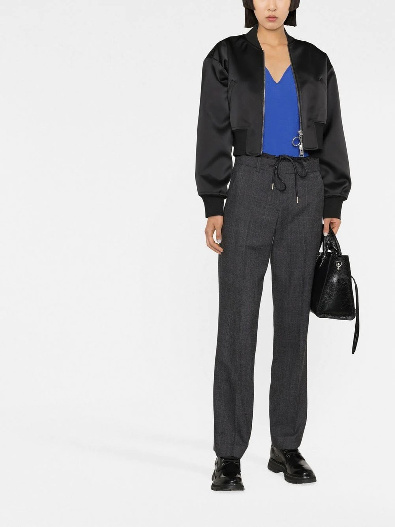 sacai drawstring-fastening straight-leg trousers outlook