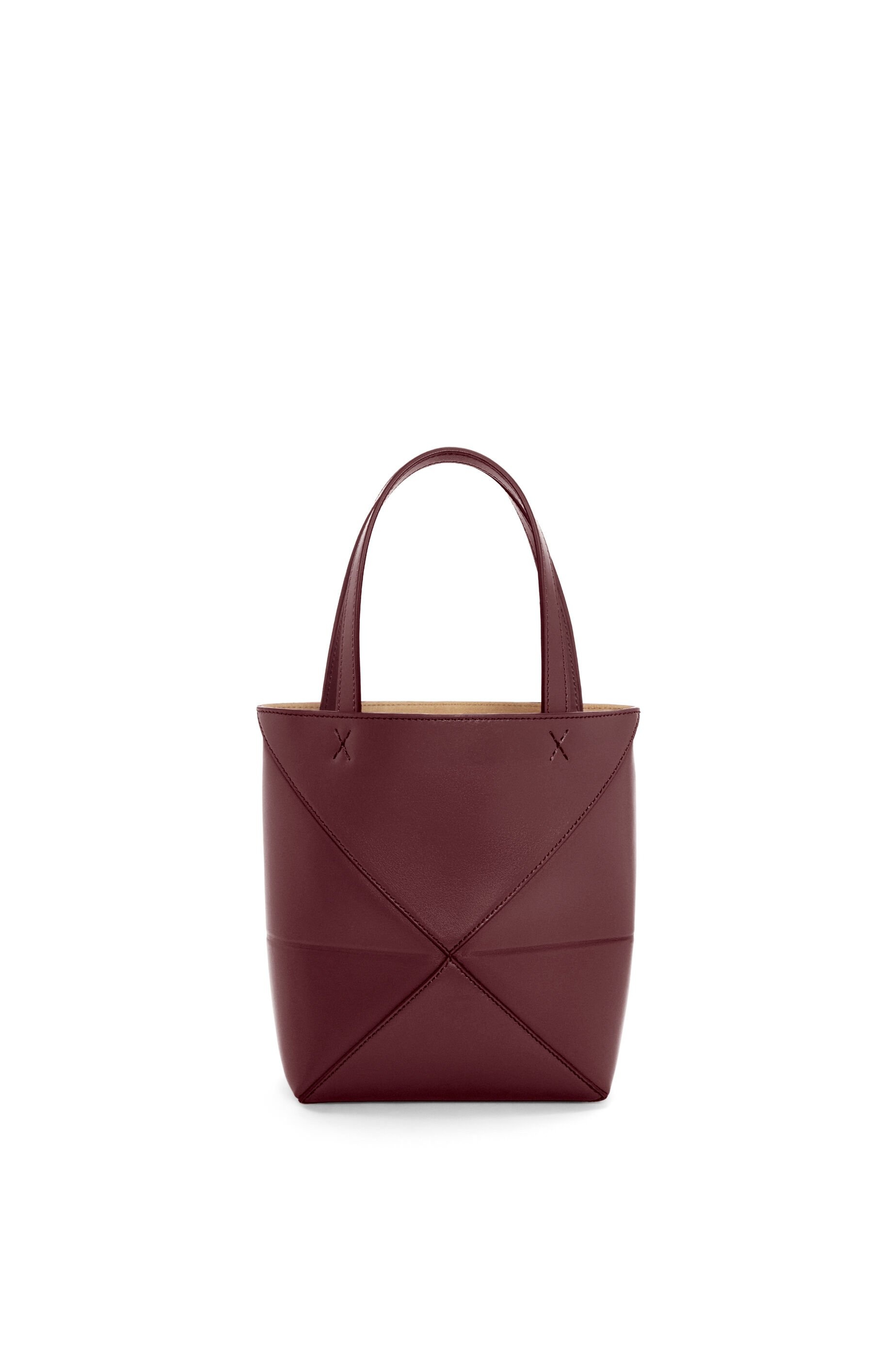 Mini Puzzle Fold Tote in shiny calfskin - 5