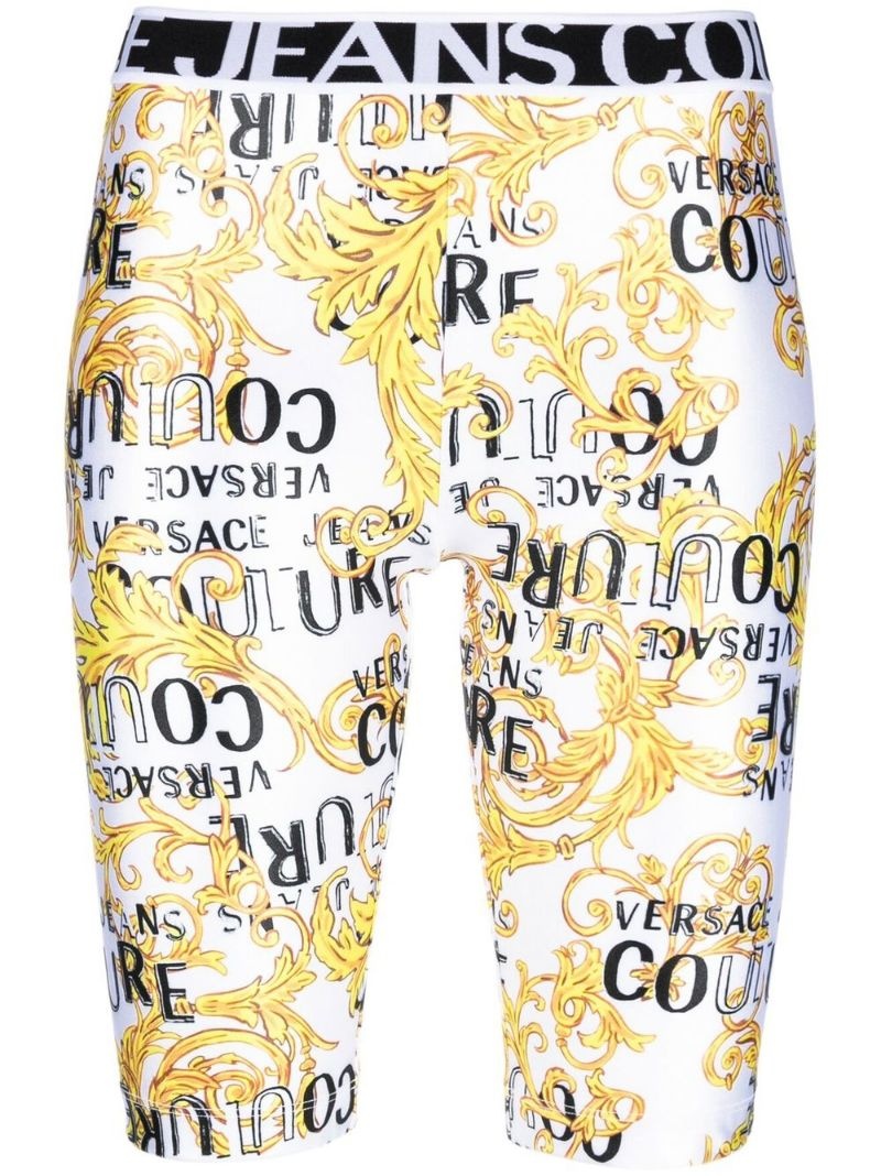 baroque pattern-print shorts - 1