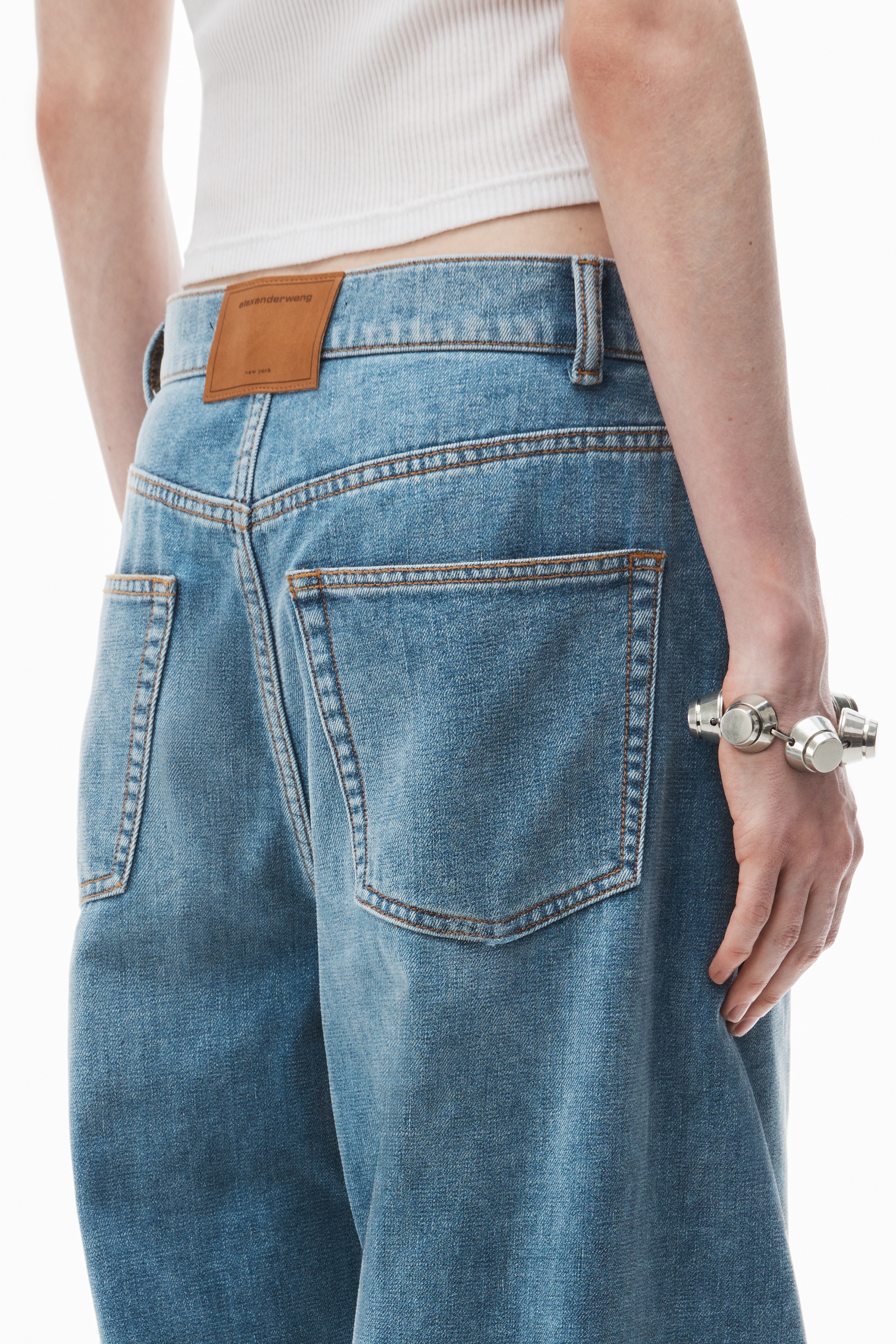 low-rise rounded oversized jeans - 5