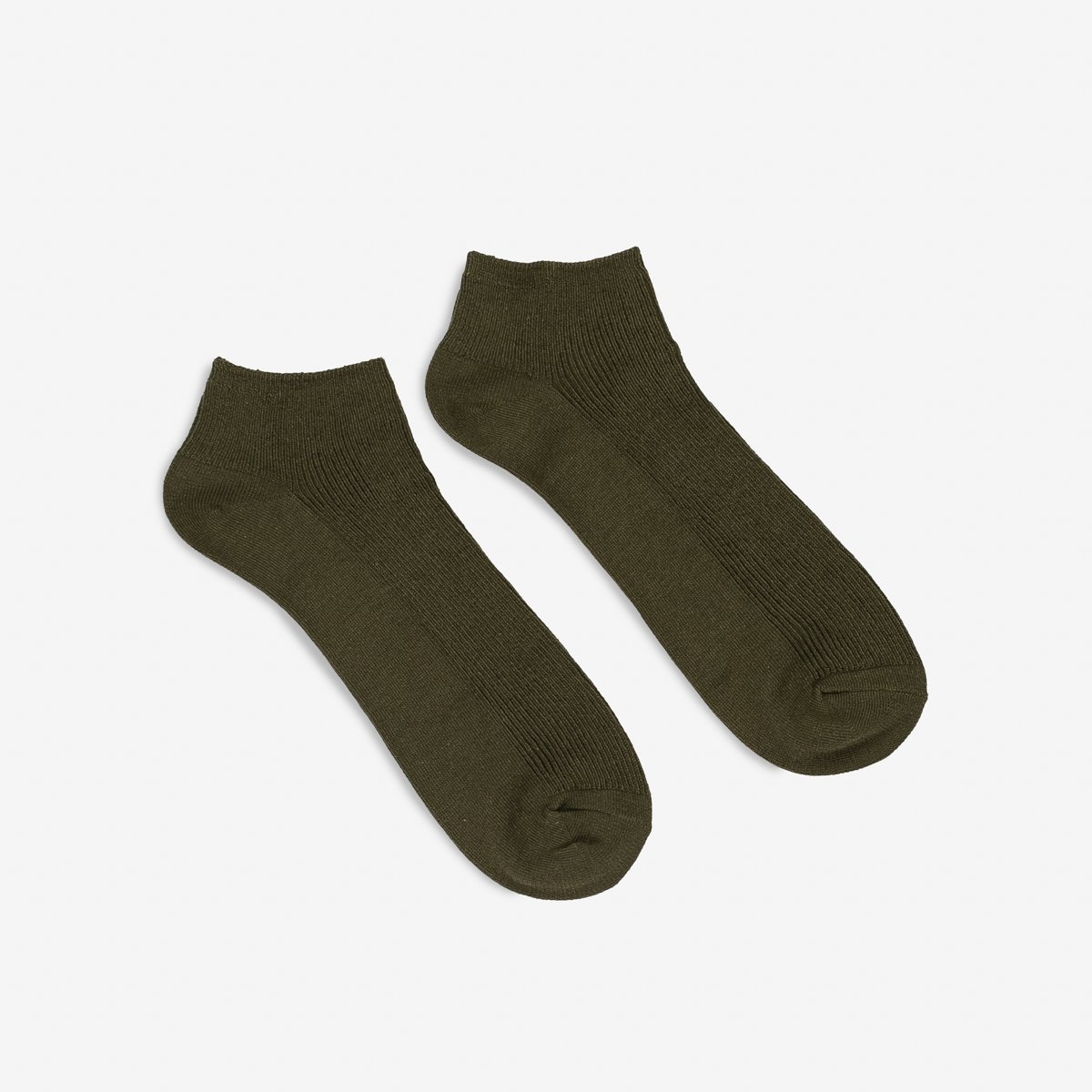 UTSS-KHA UTILITEES Mixed Cotton Sneaker Socks - Khaki - 1