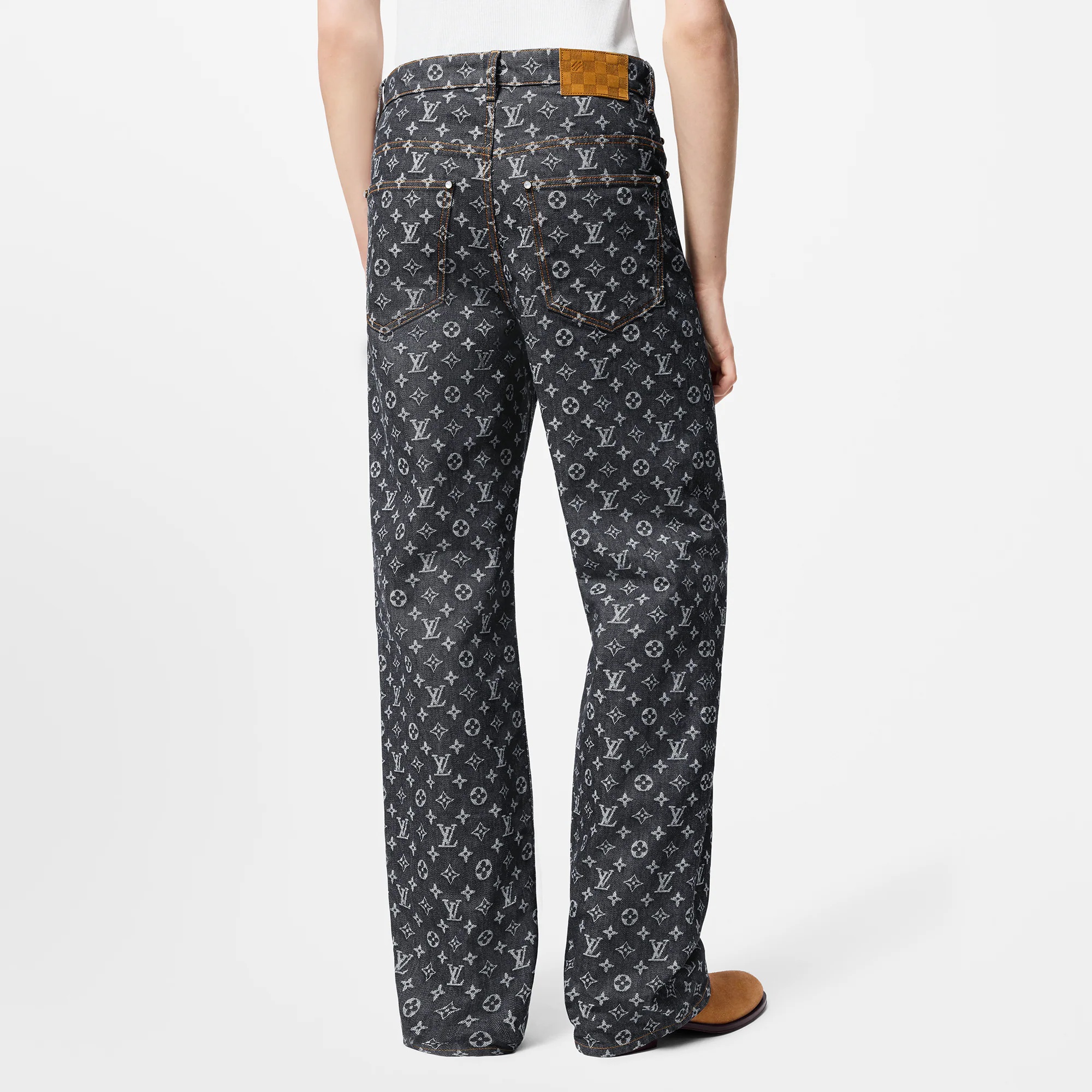 Louis Vuitton Monogram Jacquard Denim Skate Pants | REVERSIBLE