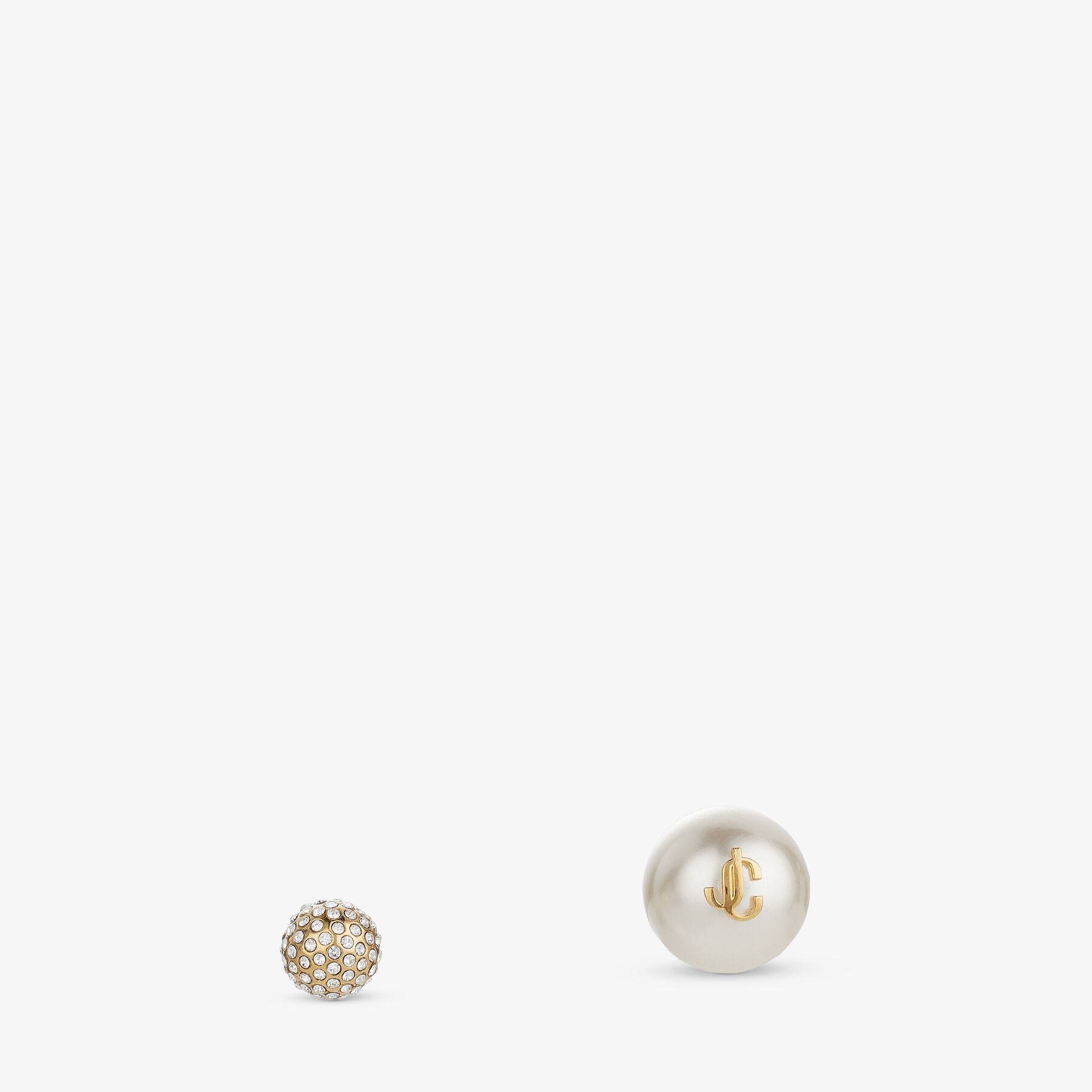 Auri Studs
Gold-Finish Metal Pearl and Crystal Stud Earrings - 1