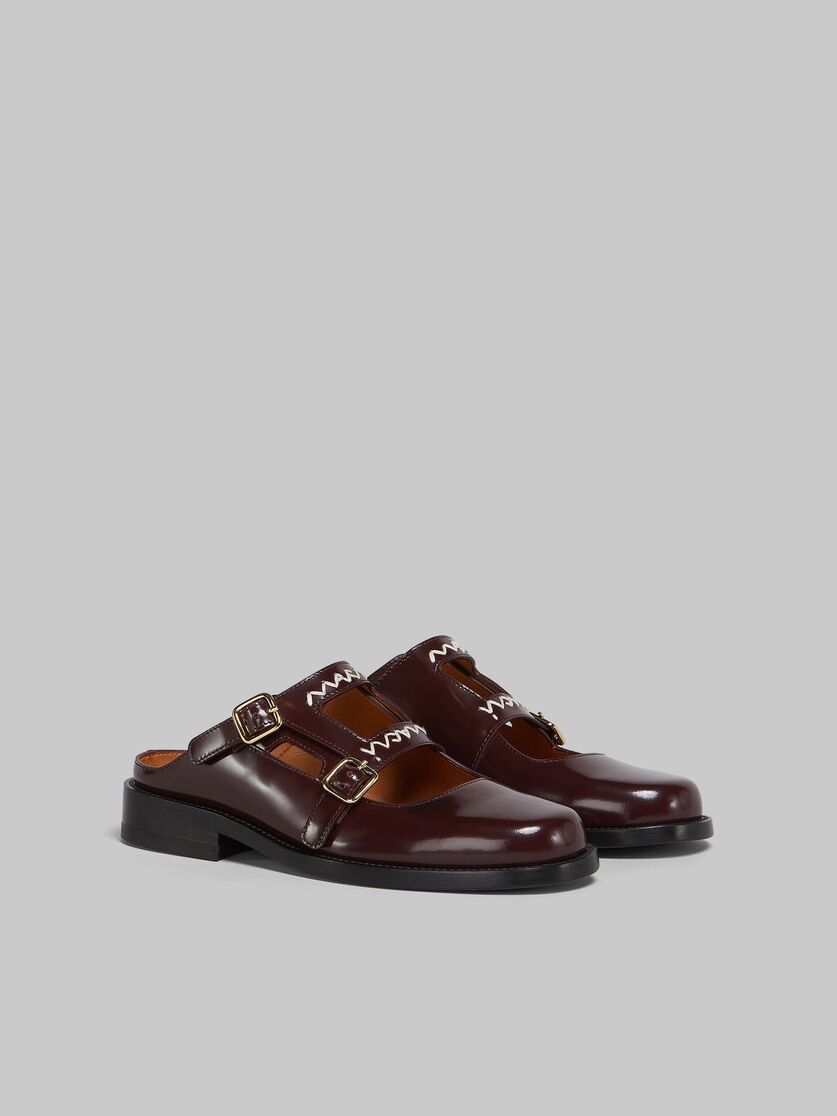 【国内発】MARNI Bambi 3.0 ダブルバックル ミュール ローファー Black leather Bambi 3.0 loafer with double buckle | Marni